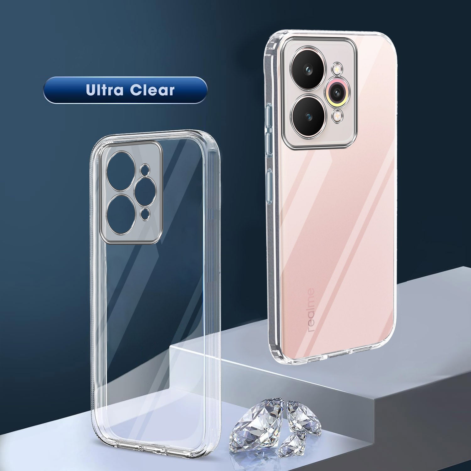 For Realme 15 Back Cover Case Silicone (Clear Shockproof Case with Camera Protection | Soft and Flexible | Transparent)