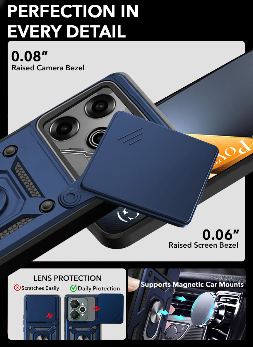 For Tecno Pova 6 Pro 5G Back Cover Case (Hybrid Dual Armor Polycarbonate)