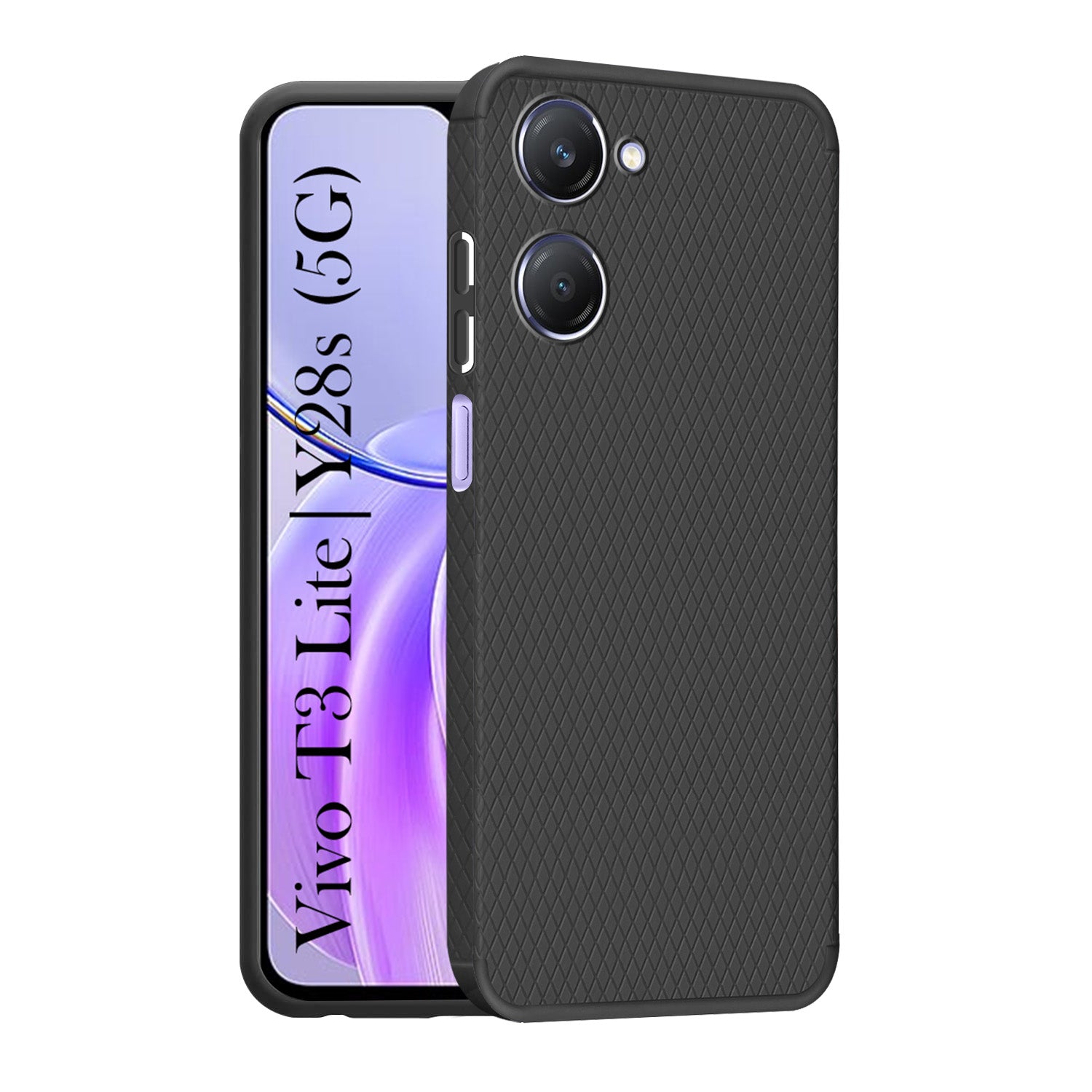 For Vivo Y28s 5G | Vivo T3 Lite 5G Back Cover Case(Liquid Silicone | Side Grip | Camera Protection)