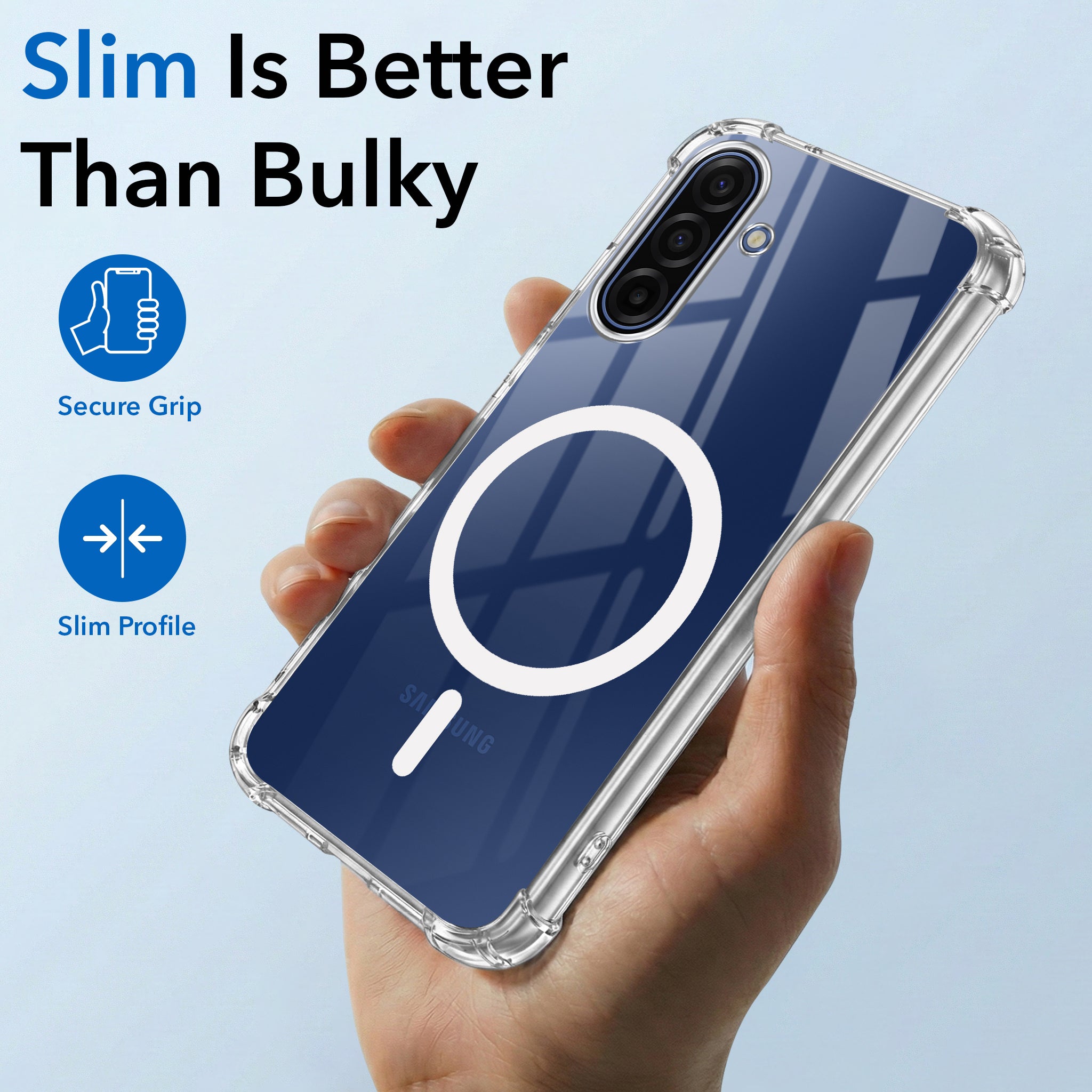 For Samsung Galaxy A17 | Samsung F17 | Samsung M17 5G Back Cover Shockproof Crystal-Clear (Magsafe Wireless Support | Drop & Camera Protection | Hard Polycarbonate)