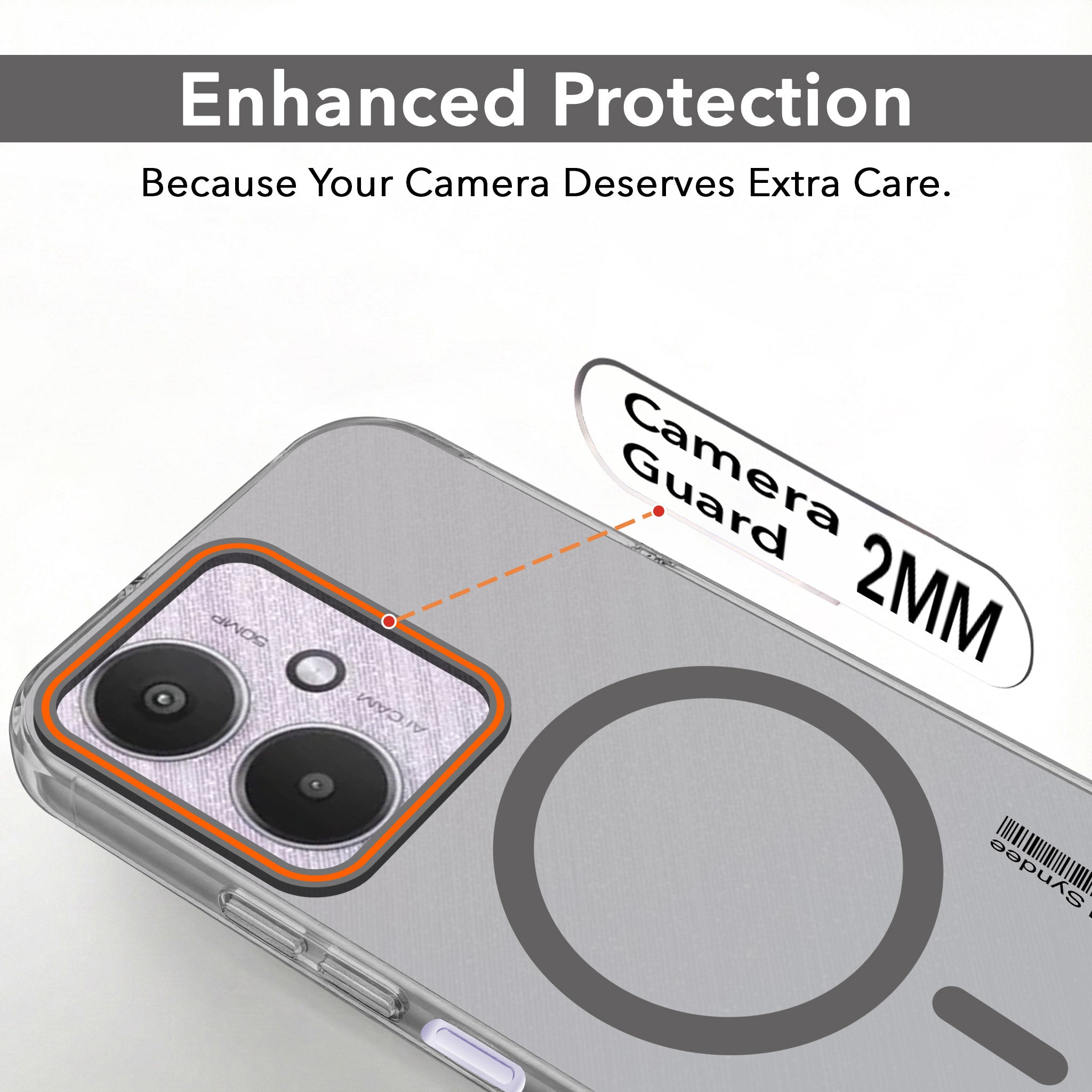 For Xiaomi Redmi 13C 5G Back Cover Case (Soft Touch | Camera Bump Protection | MagSafe Compatible | Matte Finish)