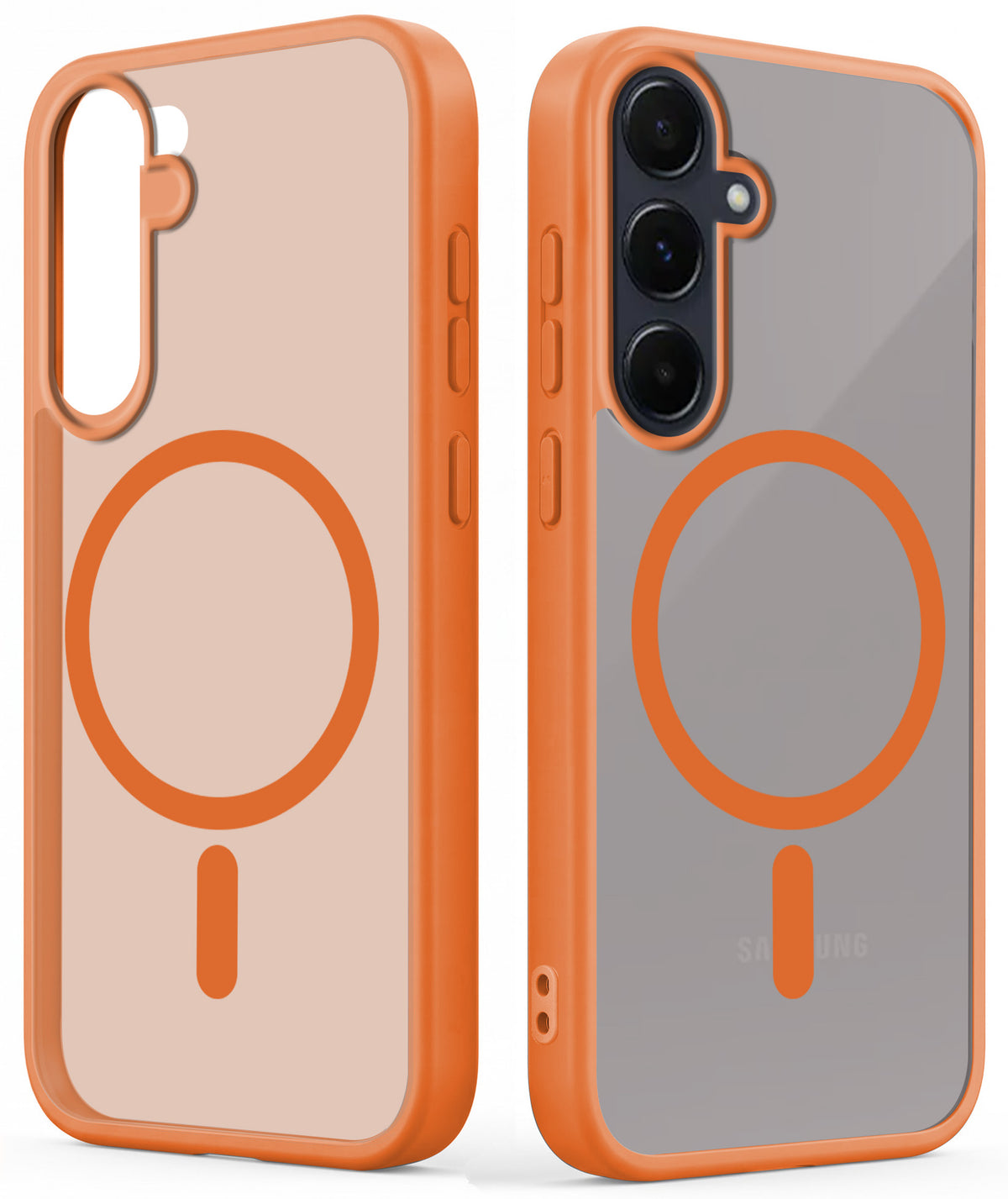 For Samsung Galaxy A55 5G Matte Finish Back Case Cover (MagSafe Compatible | Translucent Soft Touch | Slim and Unbreakable)
