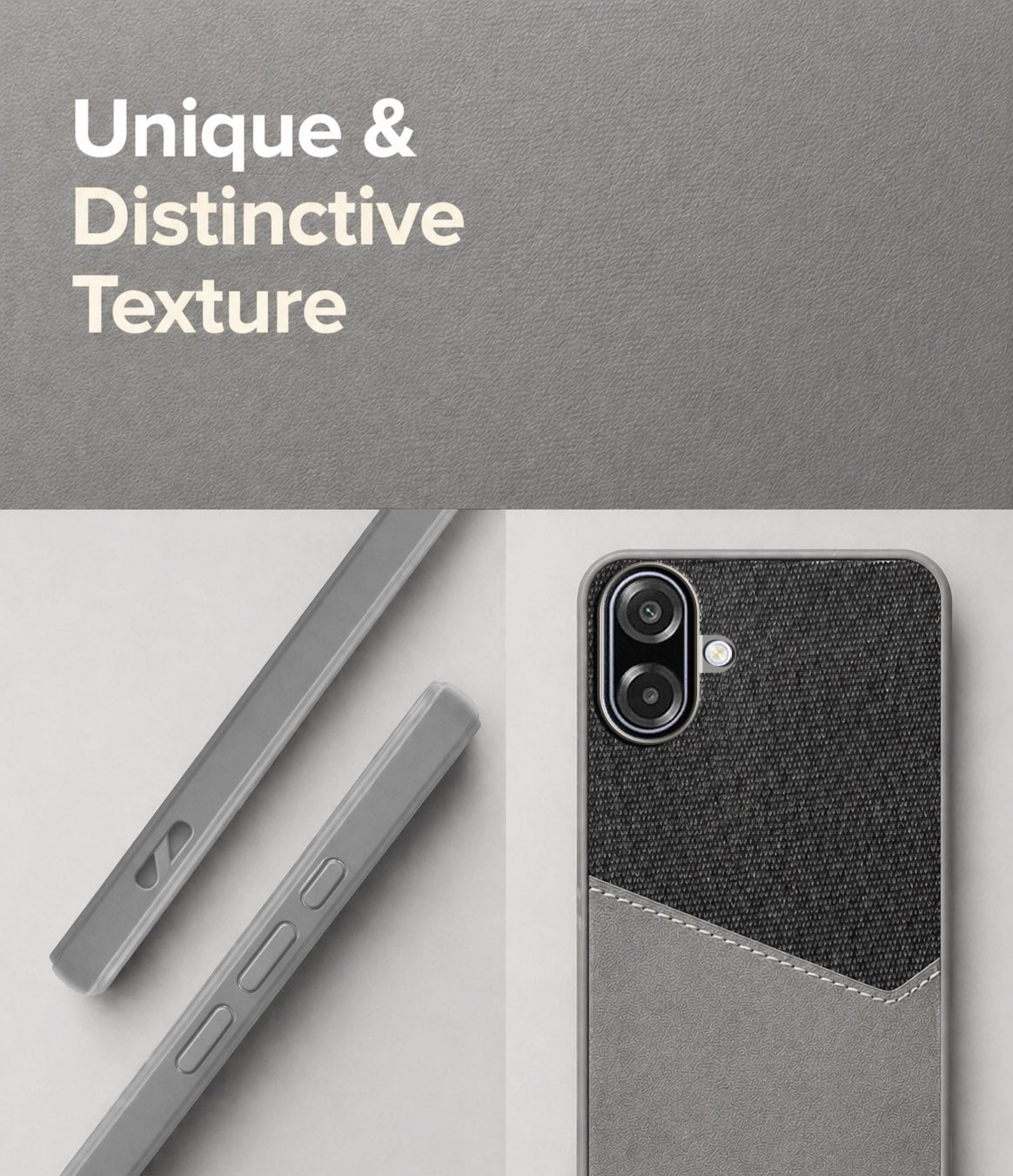 For Samsung Galaxy A07 4G Back Cover Case (Dual PU Leather Stitch | Professional Minimalist | Soft and Flexible)