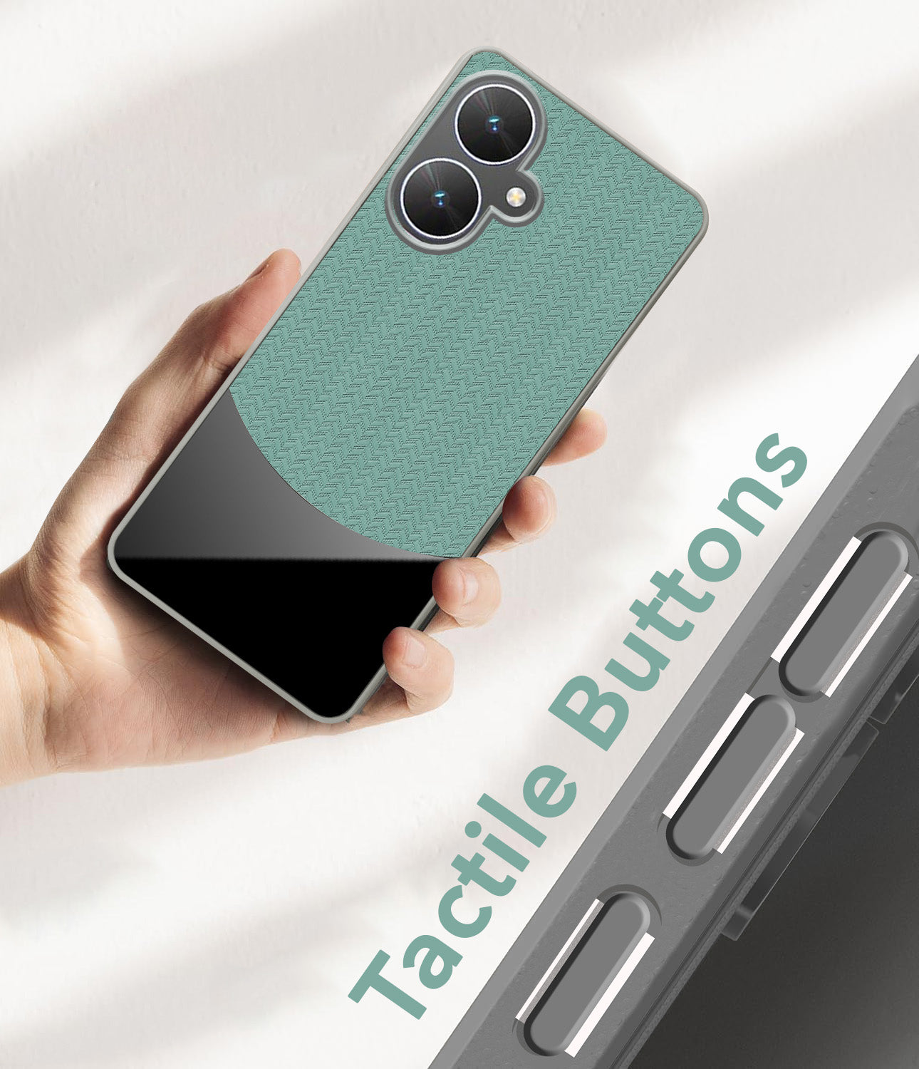 For Poco M6 5G Back Cover Case (Elegant PU Leather Finish | Premium Minimalist Professional | Camera Protection Bump)