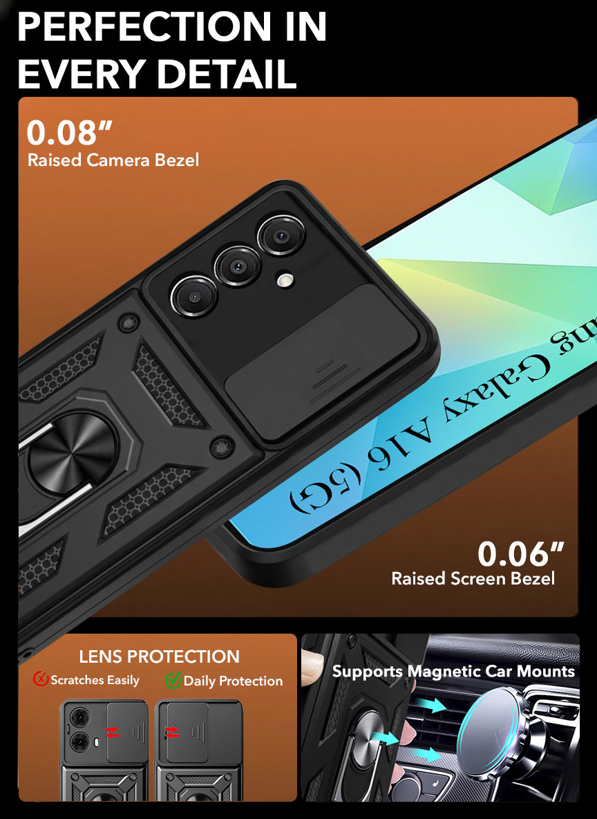 For Samsung Galaxy A16 5G Back Cover Case (Hybrid Dual Armor Polycarbonate)