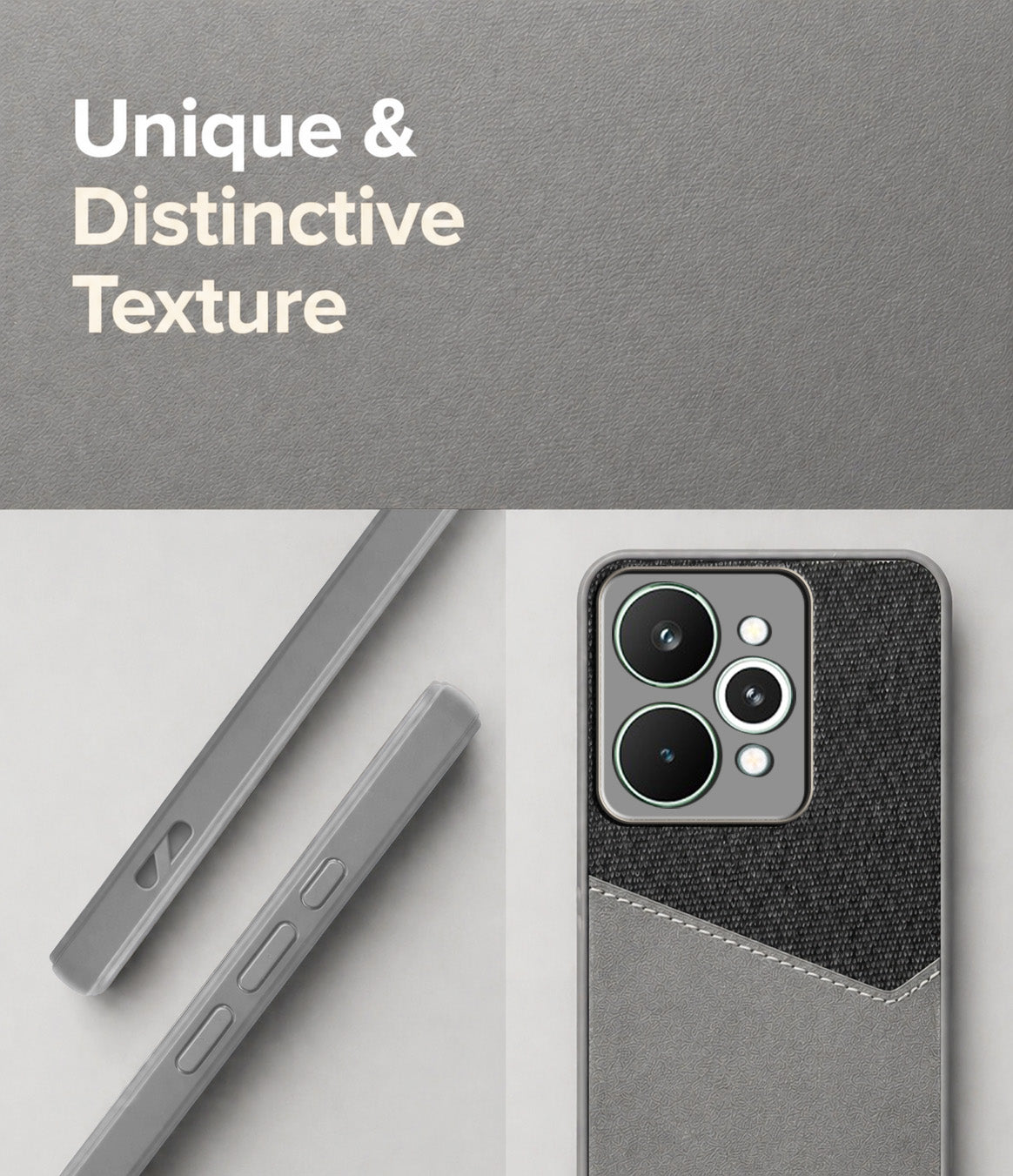 For Realme 15 Pro Back Cover Case (Dual PU Leather Stitch | Professional Minimalist | Soft and Flexible)