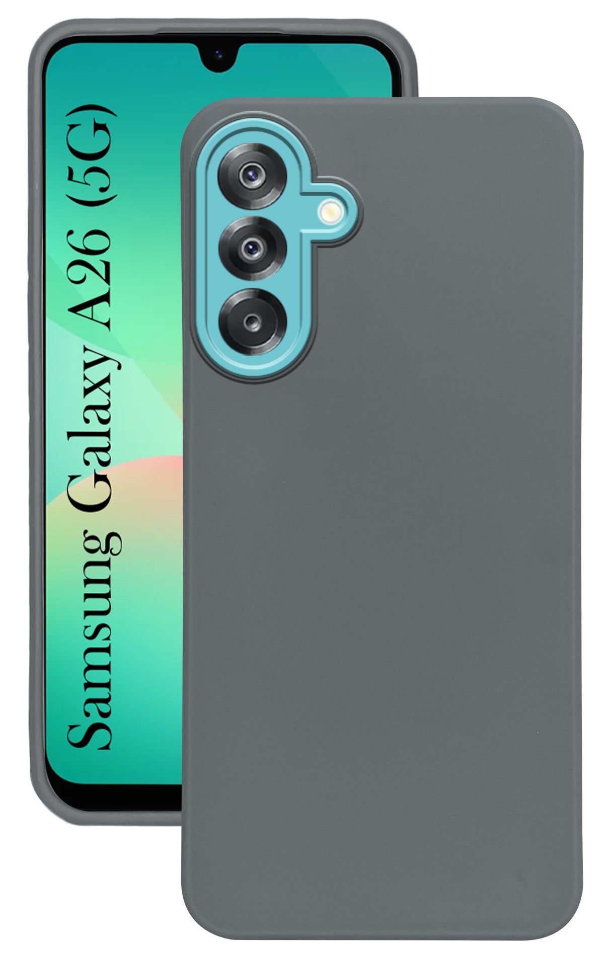 For Samsung Galaxy A26 5G Back Cover Case Matte Silicone (Dual Colour |Full Camera Protection | Sleek and Professional)