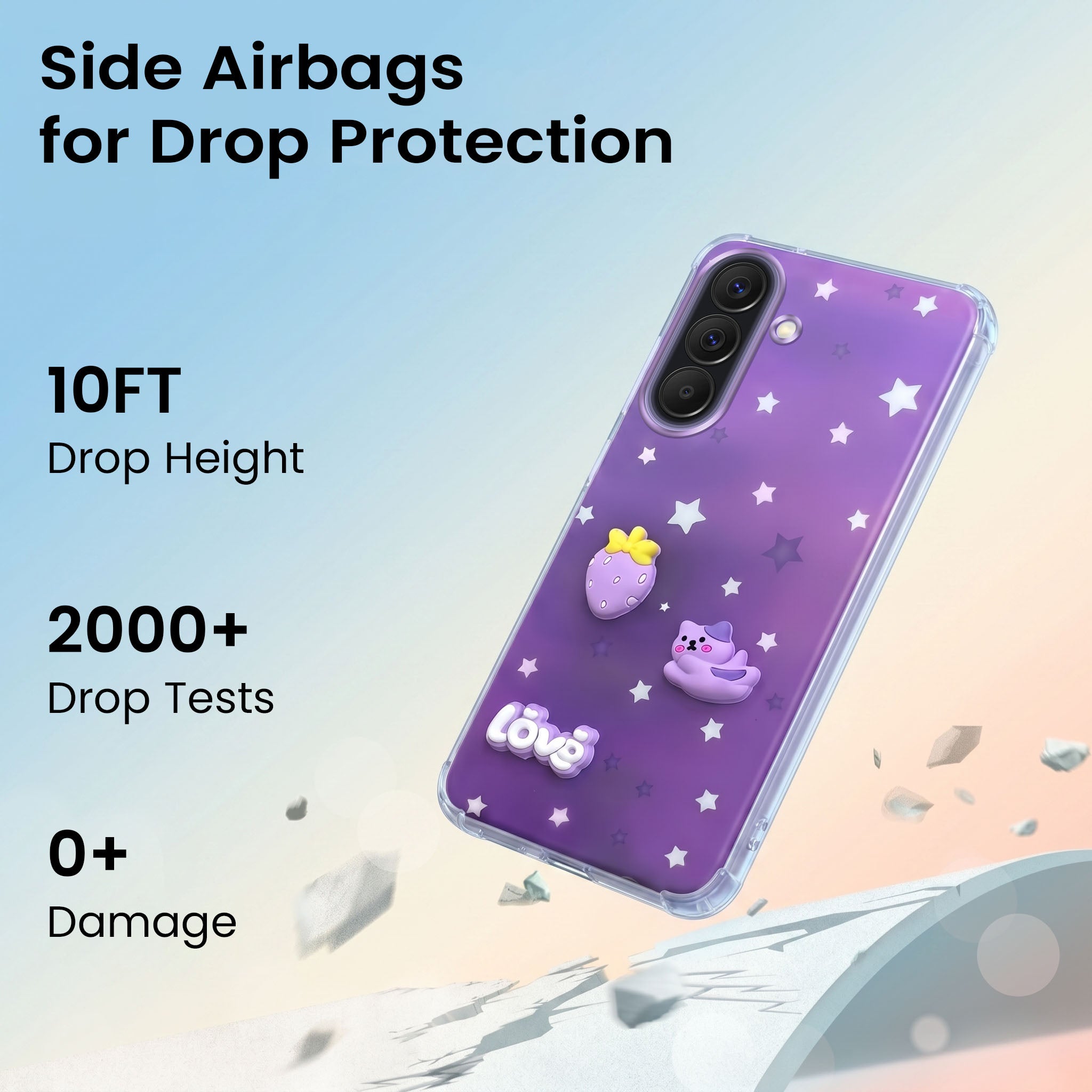 For Samsung Galaxy A57 5G Back Cover Case (3D Cute Cartoons | Hard Back Side Soft | Matte Premium Finish | HD Printing)