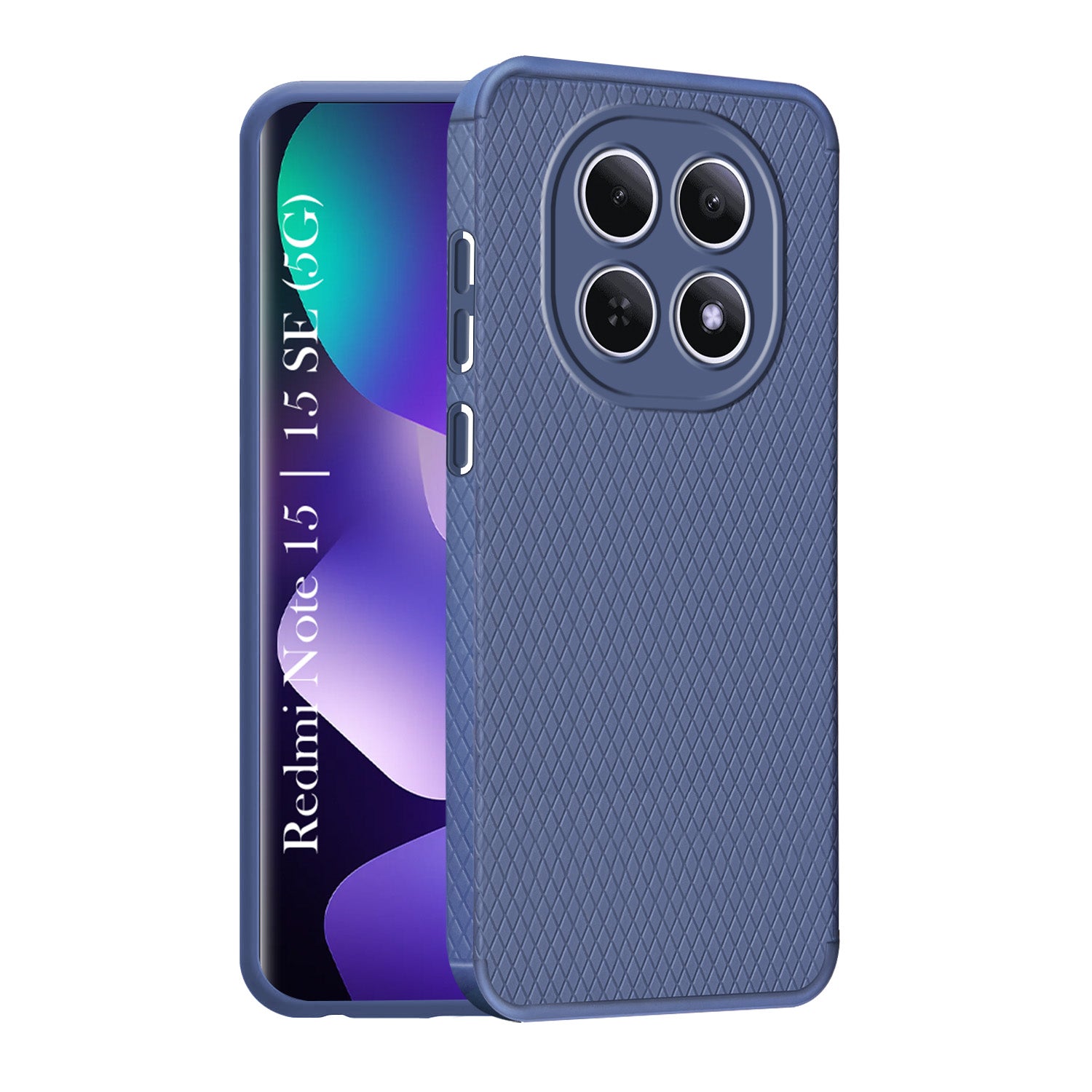 For Redmi note 15 | Redmi note 15 SE (5G) Back Cover Case Liquid Silicone (Camera Protection | Side Grip Texture | Soft and Flexible)