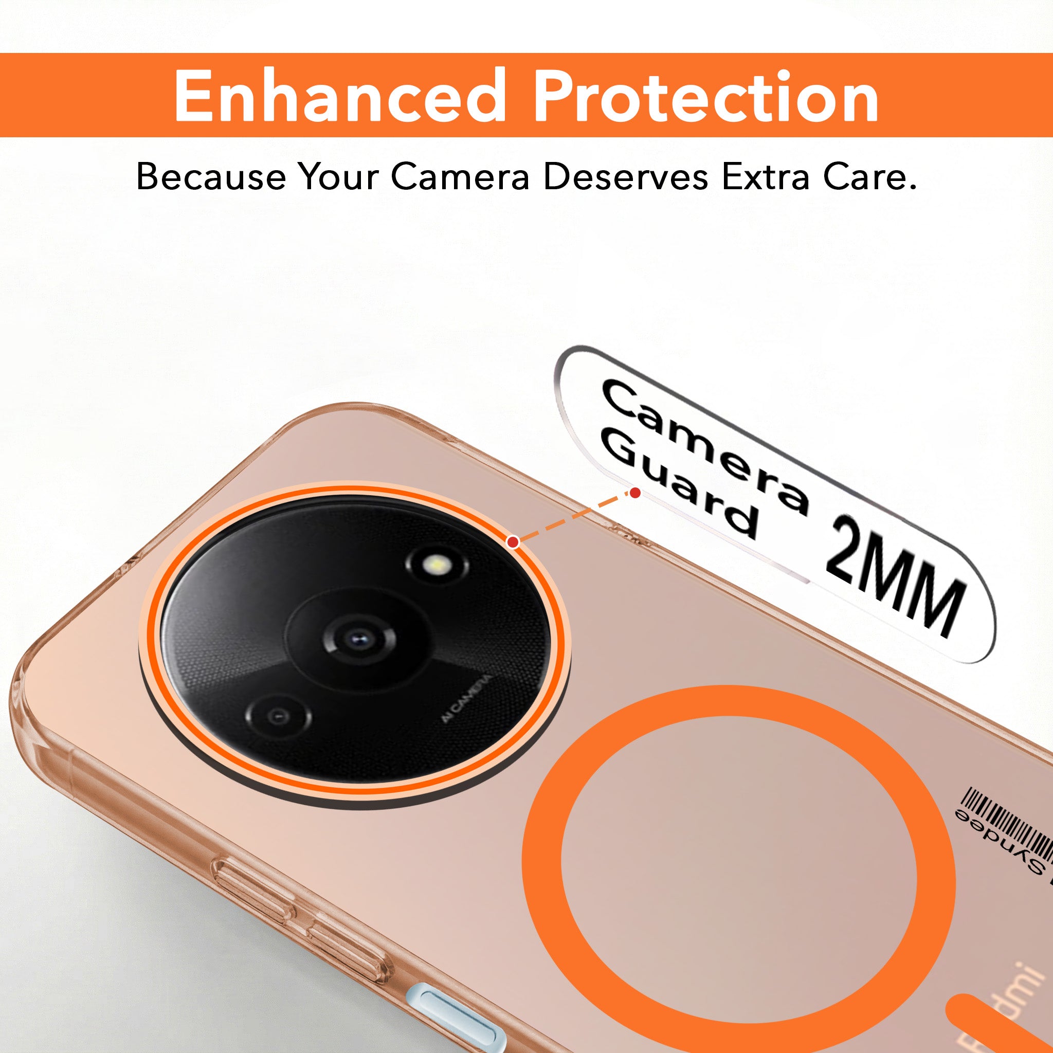 For Redmi A3 2024 | Redmi A3x Back Cover Case (Soft Touch | Camera Bump Protection | MagSafe Compatible | Matte Finish)