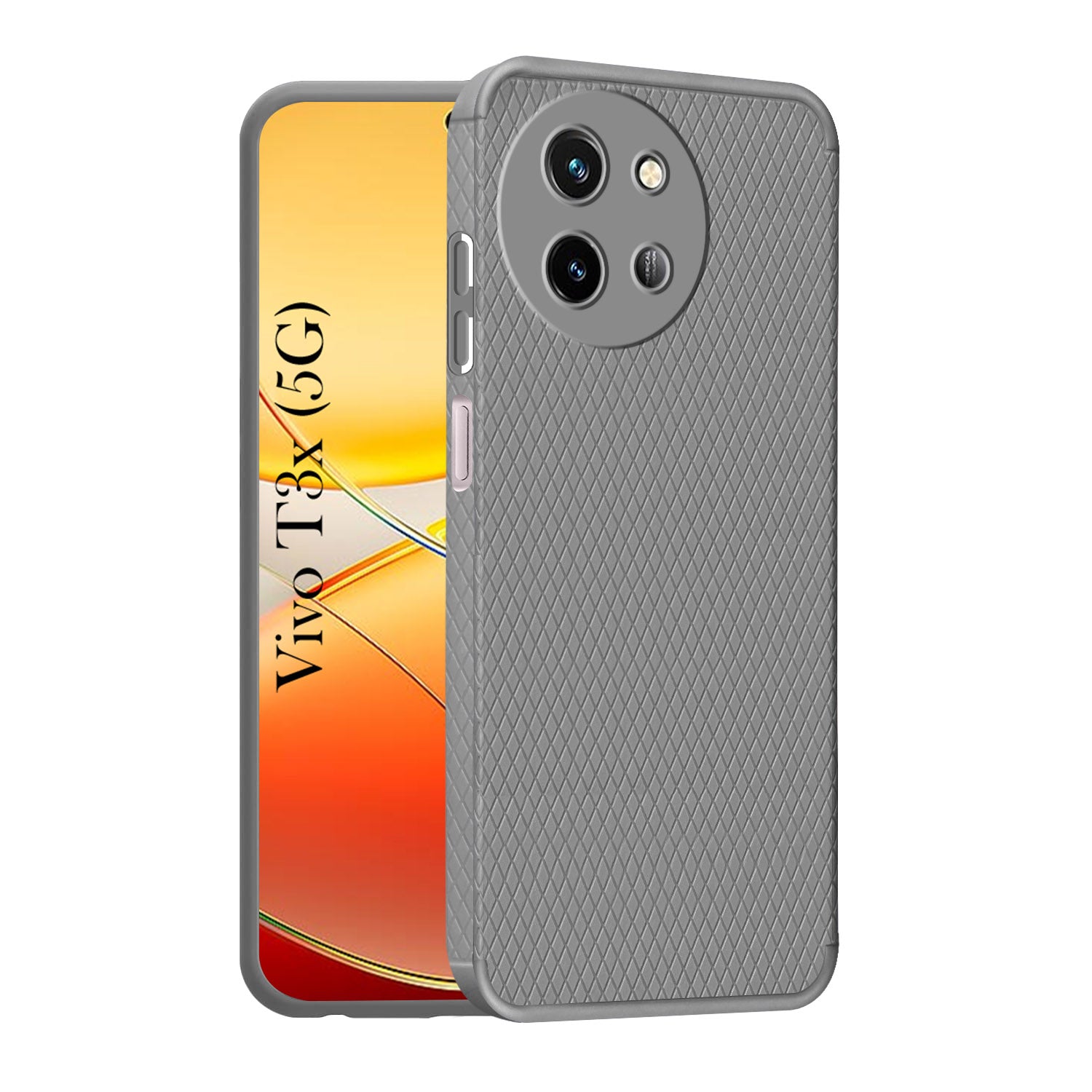 For Vivo T3x 5G Back Cover Case (Liquid Silicone | Side Grip | Camera Protection)