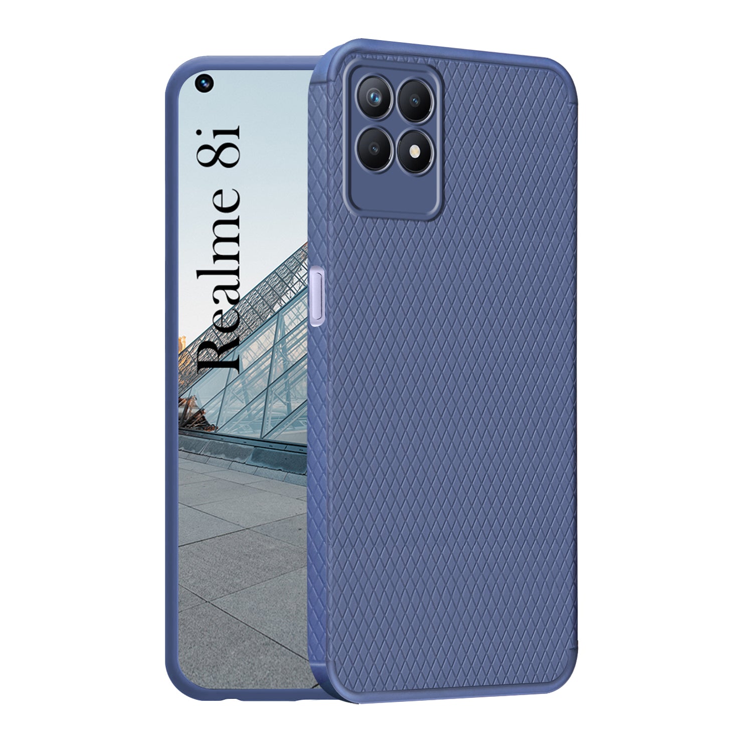 For Realme 8i Back Cover Case (Liquid Silicone | Side Grip | Camera Protection)