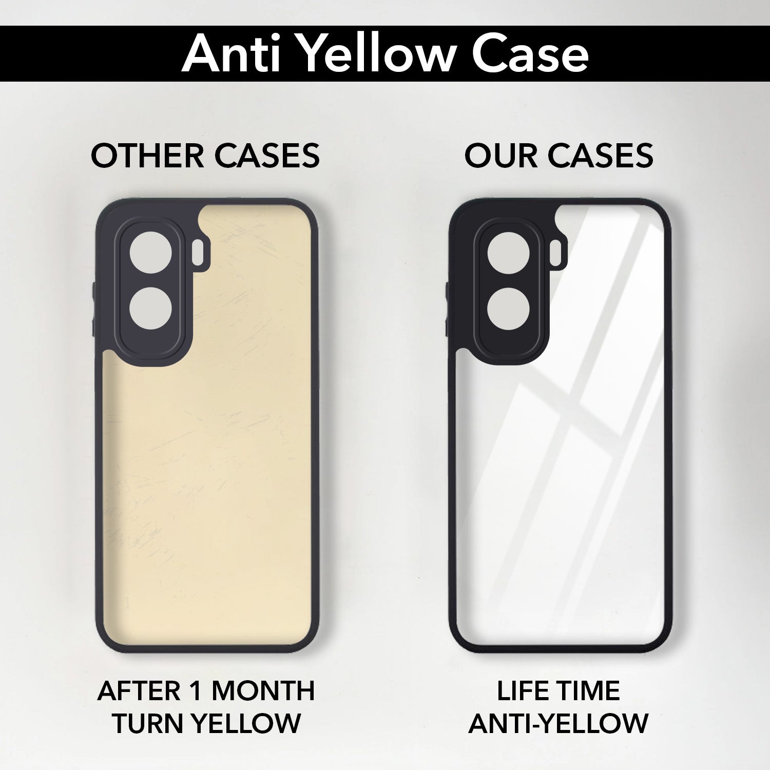 For Vivo T5 Pro 5G Combo with Back Cover and 9H Tempered Glass (Lifetime Anti-Yellow | Crystal Clear Shockproof | Oleophobic Coating Screen Glass)