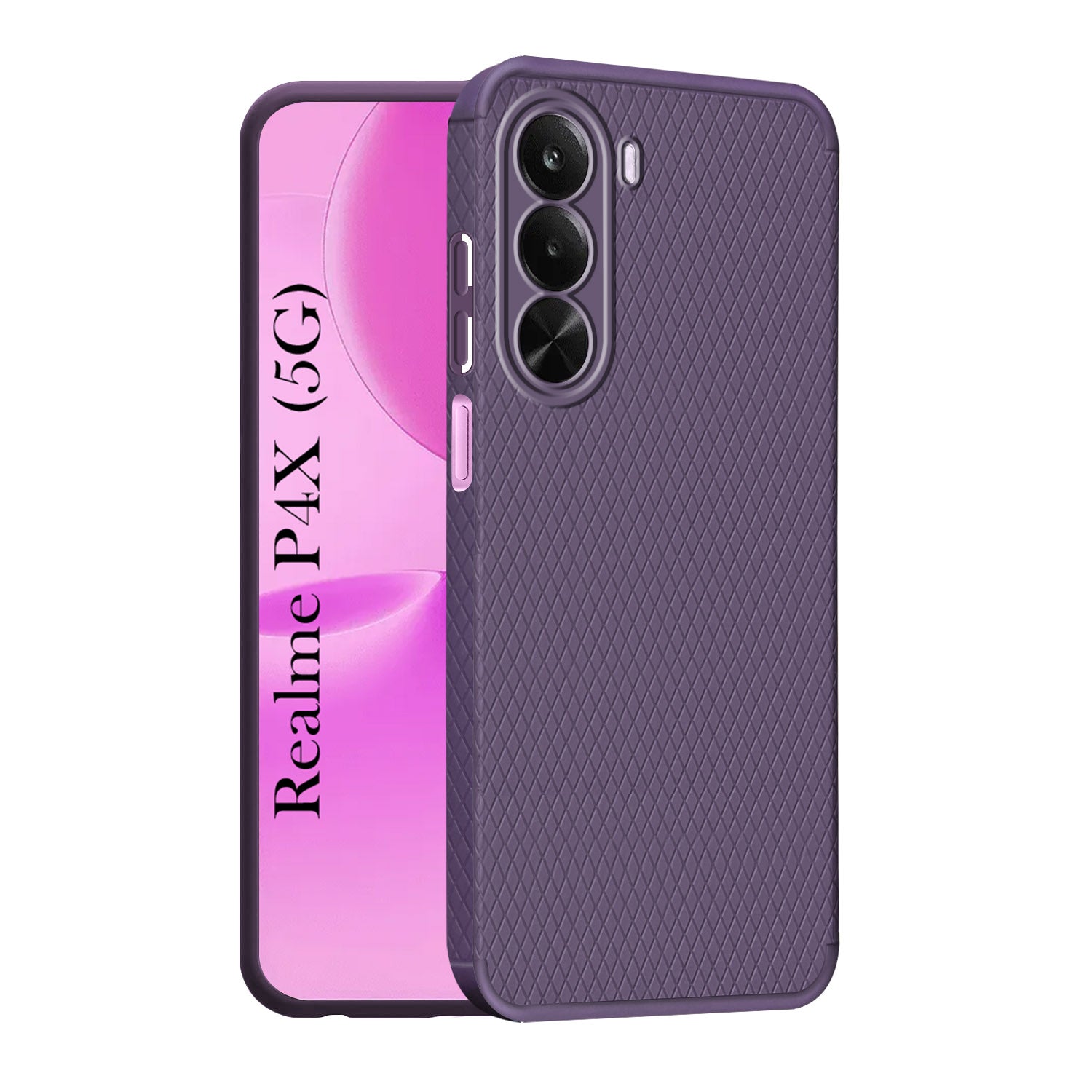 For Realme P4x Back Cover Case Liquid Silicone (Camera Protection | Side Grip Texture | Soft and Flexible)