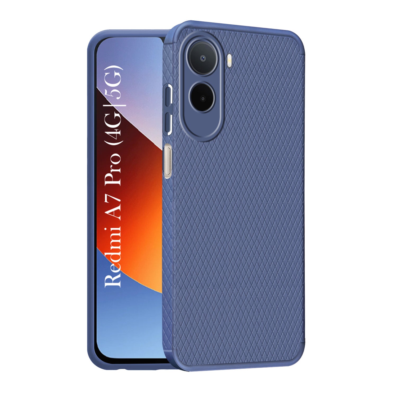 For Redmi A7 Pro 5G Back Cover Case Liquid Silicone (Camera Protection | Side Grip Texture | Soft and Flexible)