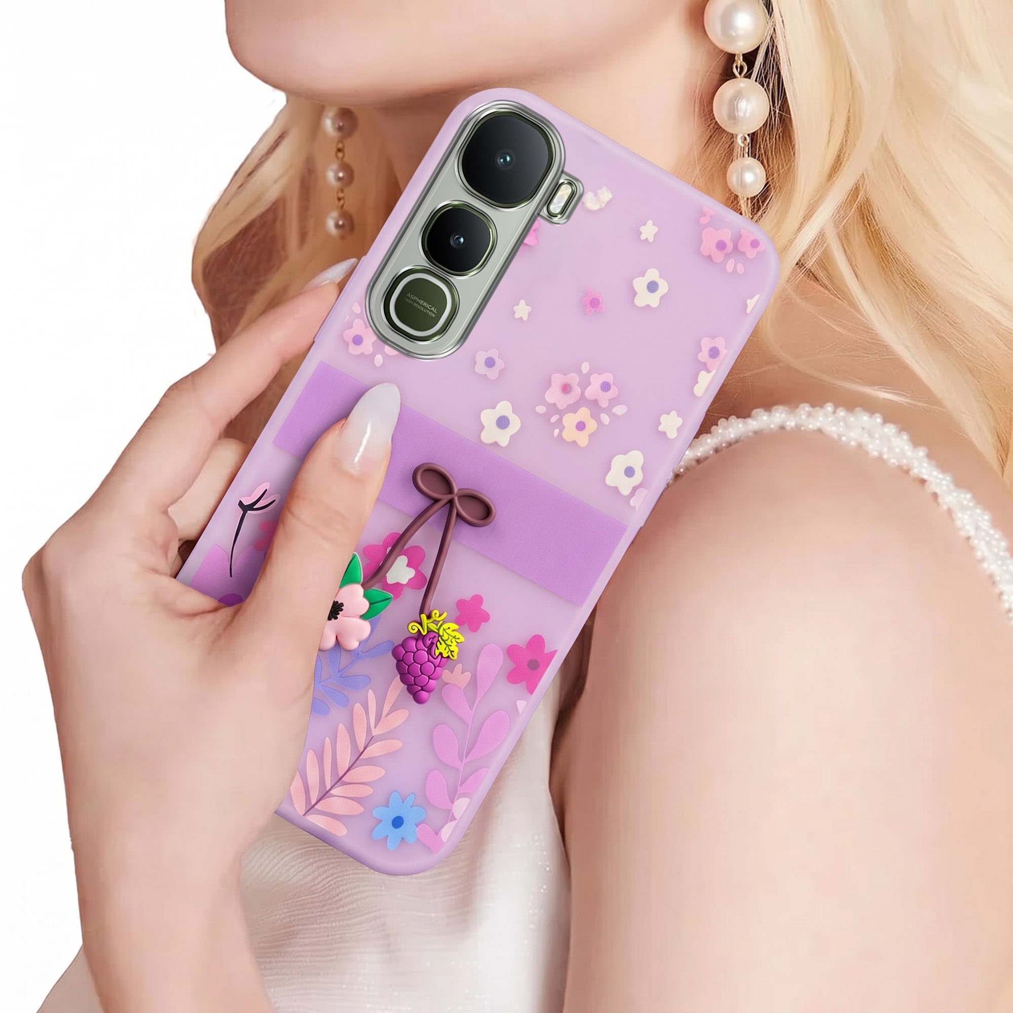 For Vivo Y400 Back Cover Case (3D Cute Cartoons | Hard Back Side Soft | atte Premium Finish | HD Printing)