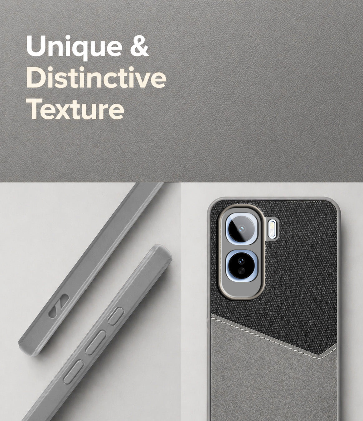 For Vivo T5 Pro 5G Back Cover Case (Dual PU Leather Stitch | Professional Minimalist | Soft and Flexible)