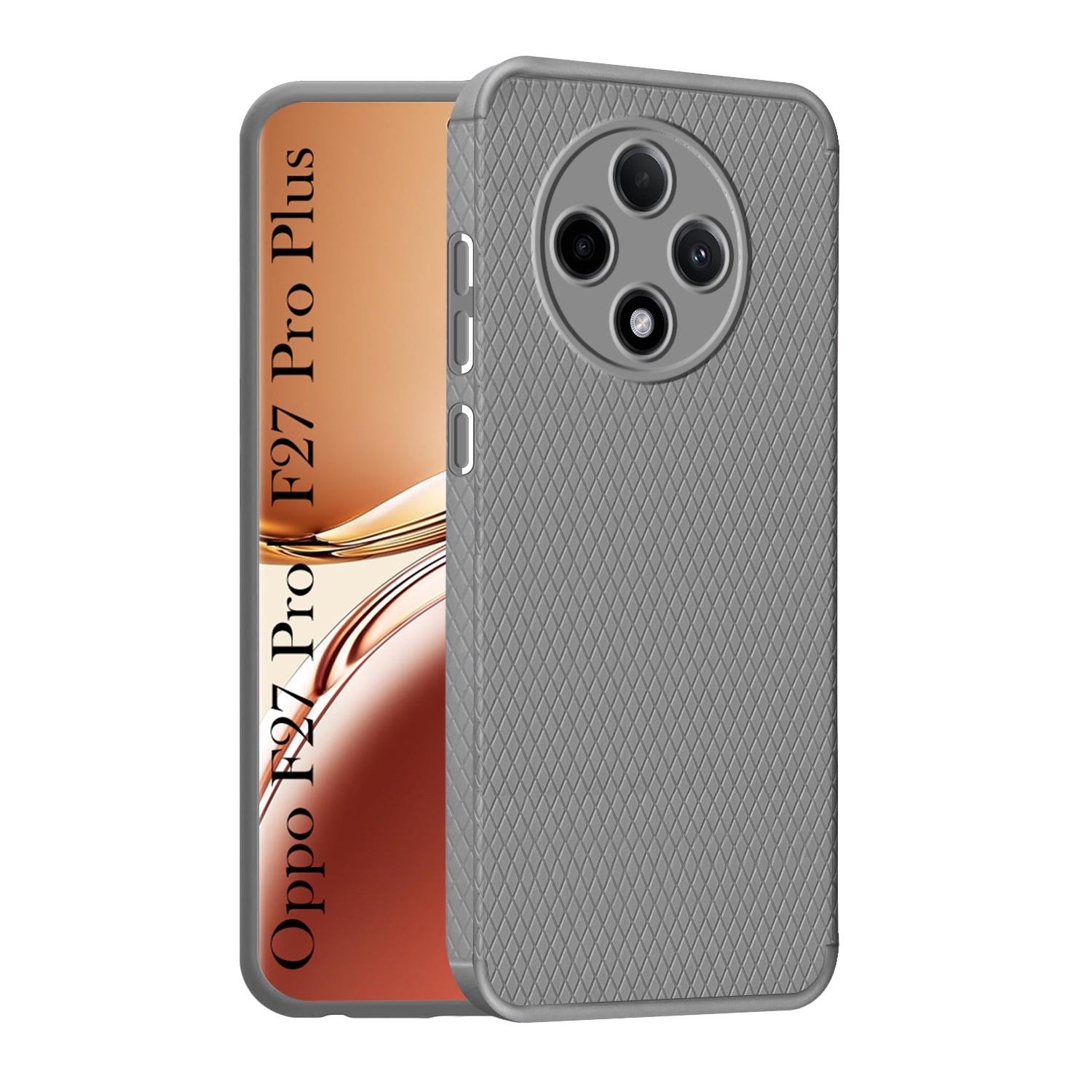 For Oppo F27 Pro | Oppo F27 Pro Plus 5G Back Cover (Liquid Silicone | Side Grip | Camera Protection)