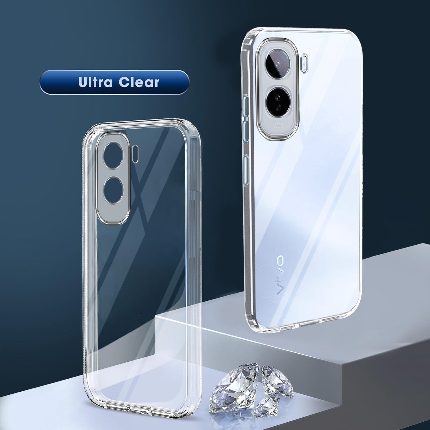 For Vivo T5 Pro 5G Back Cover Case Silicone (Clear Shockproof Case with Camera Protection | Soft and Flexible | Transparent)