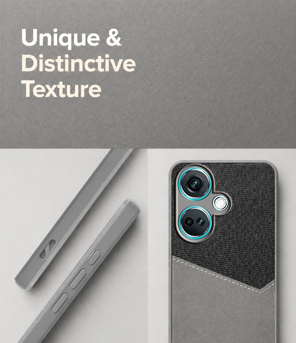 For Oneplus Nord CE 3 Back Cover Case  (Dual PU Leather Stitch | Professional Minimalist | Soft and Flexible)