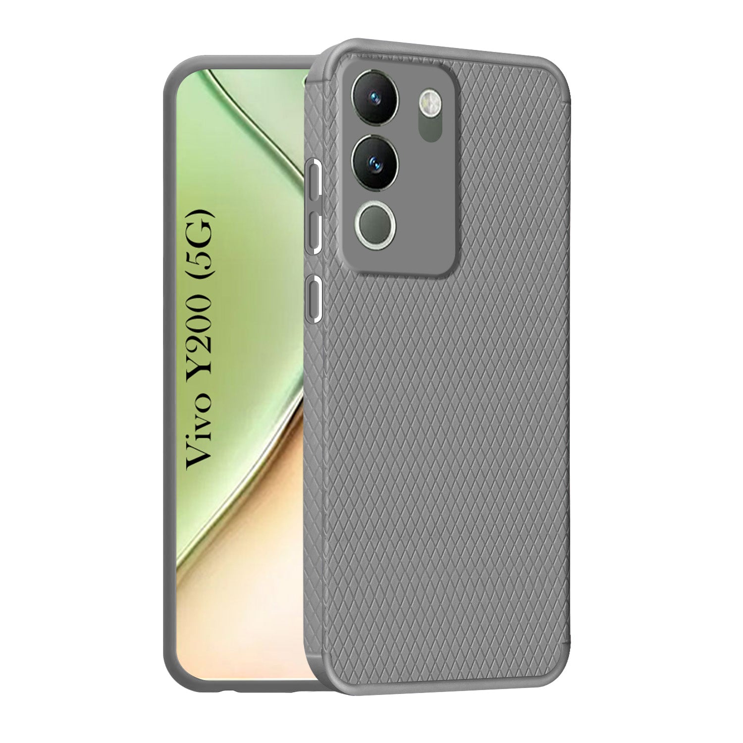 For Vivo Y200 Back Cover Case (Liquid Silicone | Side Grip | Camera Protection)