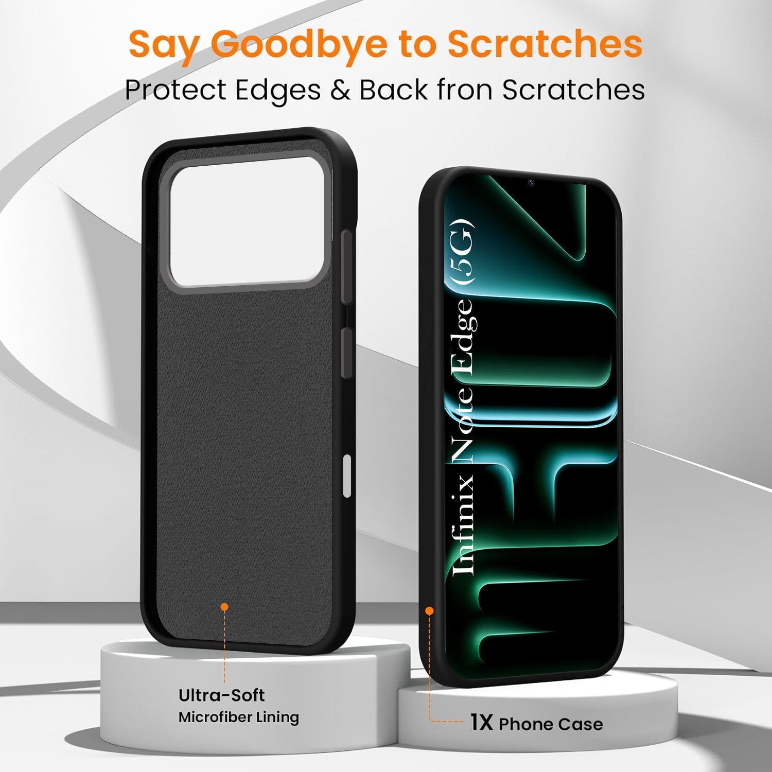 For Infinix Note Edge Back Cover Case Rubberised (Textured Grip Design | Micro-Fiber Cloth Inside | Slim and Light Weight | Soft Touch and Feel)