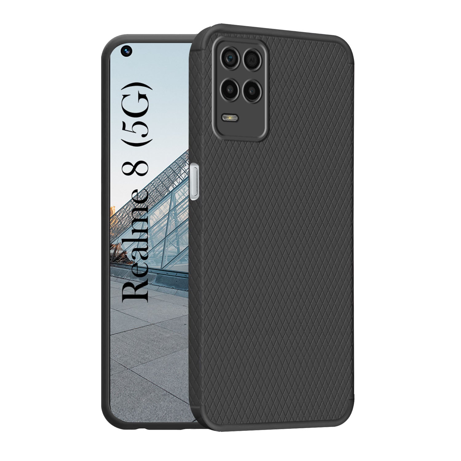 For Realme 8 5G Back Cover Case (Liquid Silicone | Side Grip | Camera Protection)