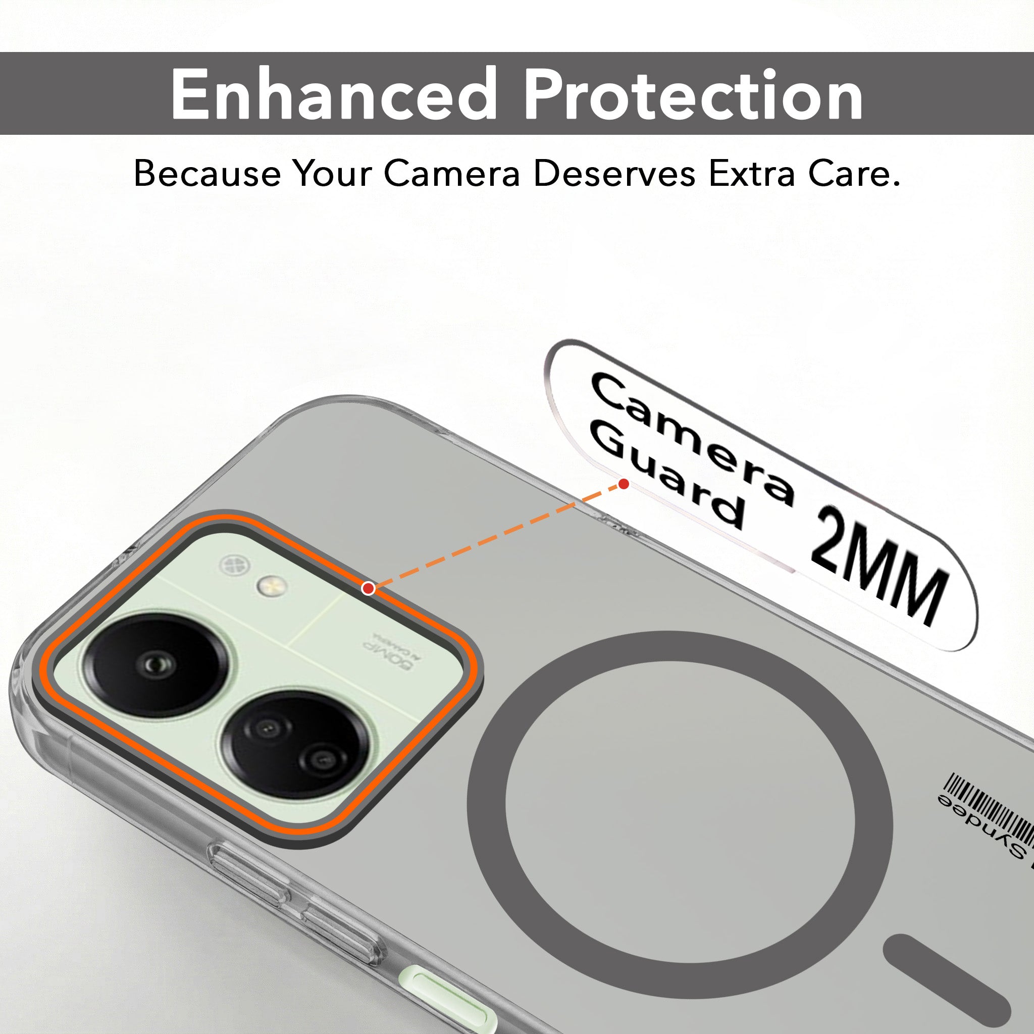 For Xiaomi Redmi 13C 4G Back Cover Case (Soft Touch | Camera Bump Protection | MagSafe Compatible | Matte Finish)