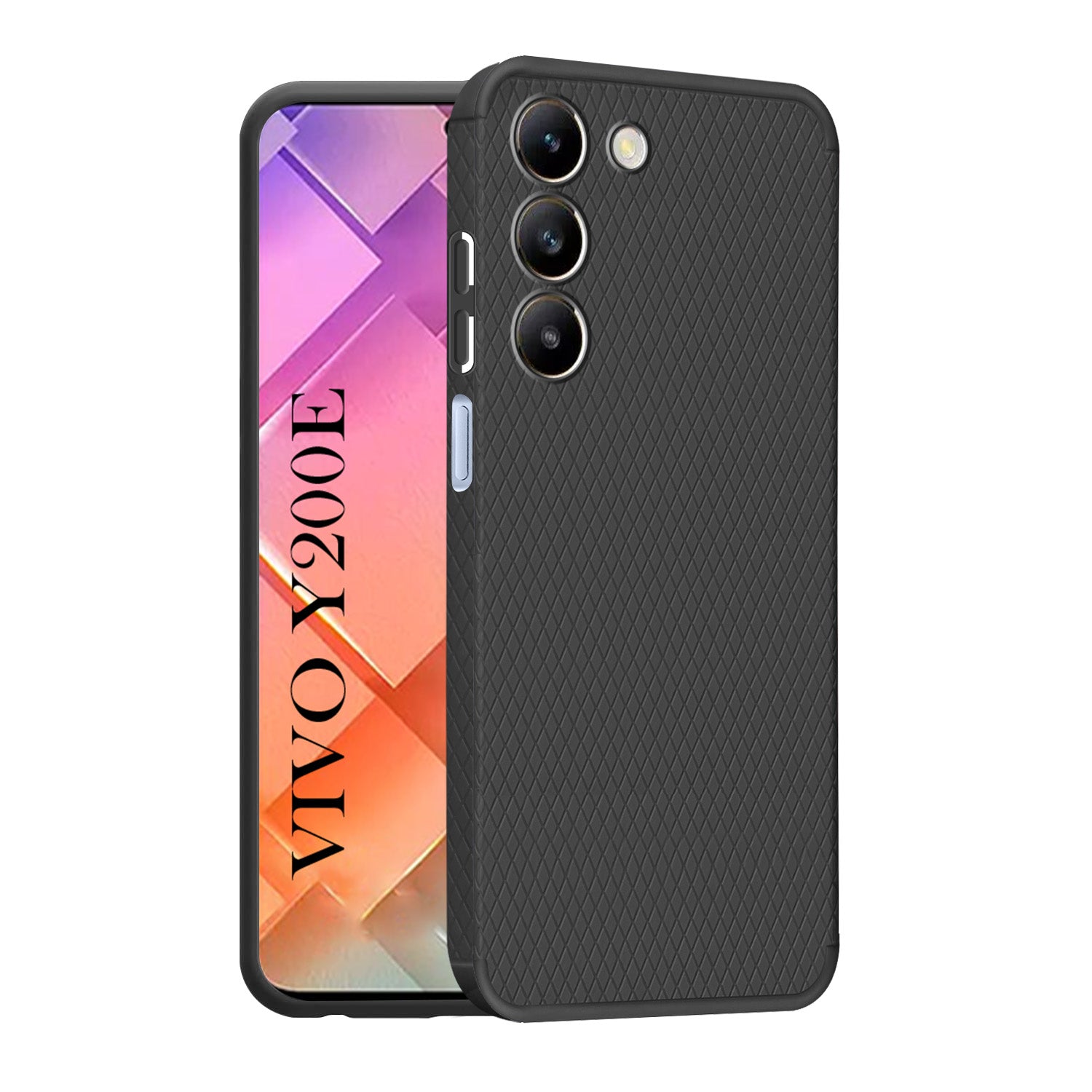 For Vivo Y200e Back Cover Case (Liquid Silicone | Side Grip | Camera Protection)