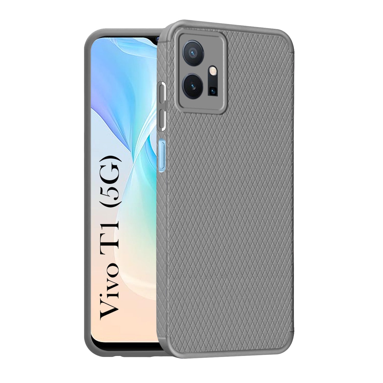 For Vivo T1 5G Back Cover Case (Liquid Silicone | Side Grip | Camera Protection)