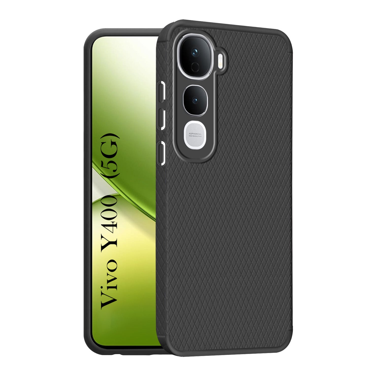 For Vivo Y400 Back Cover Case (Camera Protection | Side Grip Texture | Soft and Flexible)