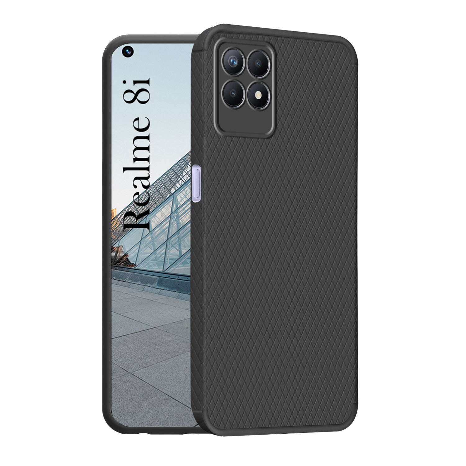 For Realme 8i Back Cover Case (Liquid Silicone | Side Grip | Camera Protection)