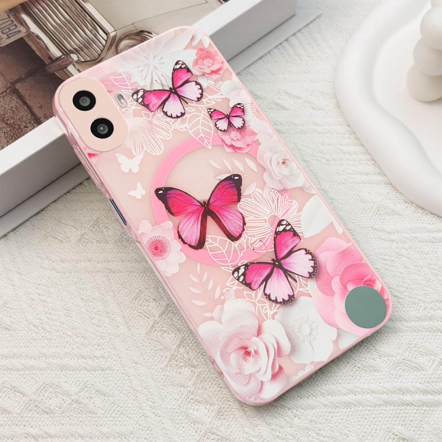 For Nothing CMF Phone 1 Back Cover Case (Cute Floral Design | Flower Print for Girls | MagSafe Compatible Wireless Charging)