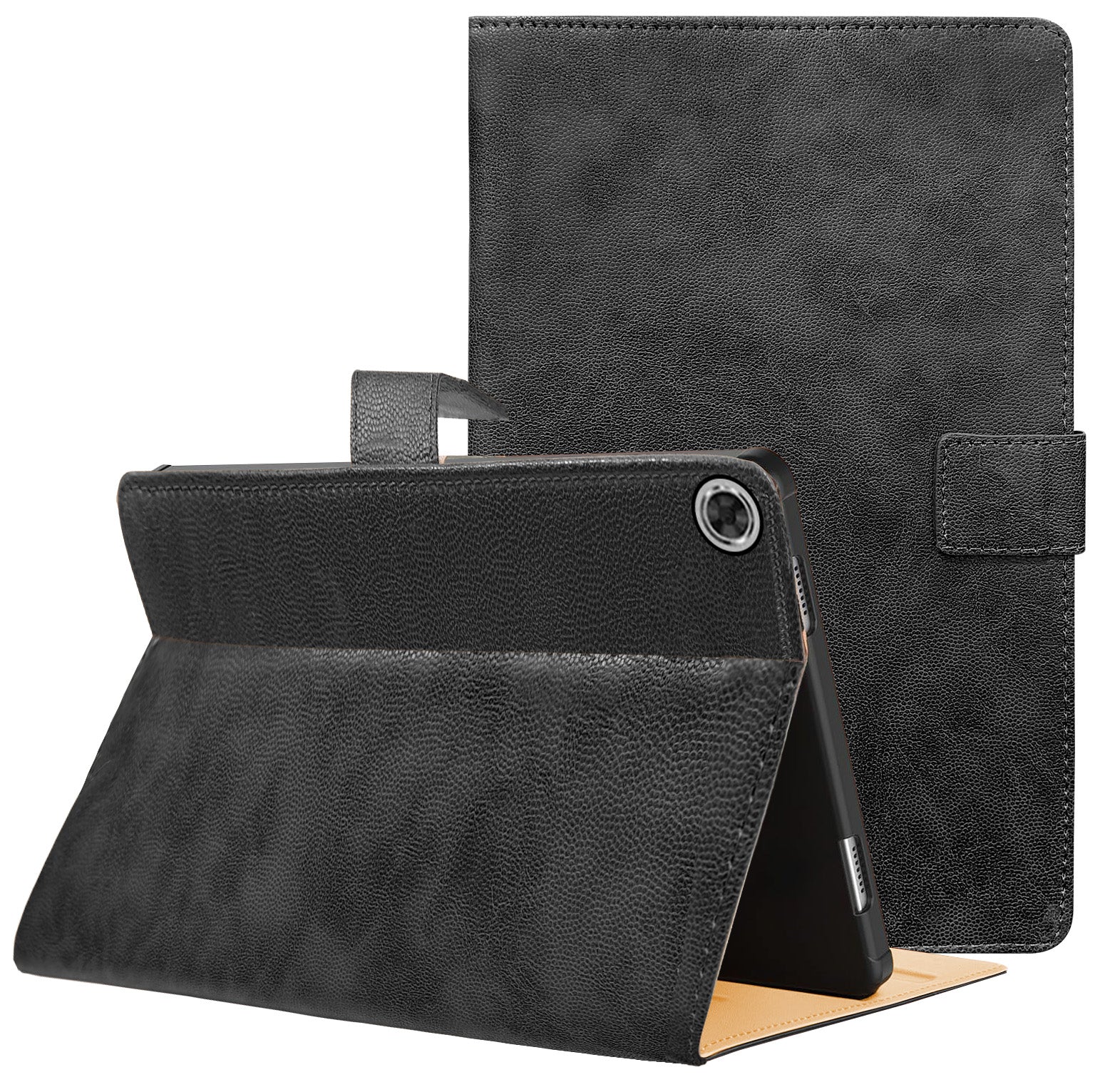 For Lenovo Tab M10 Plus 10.3 Inch TB-X606/X606F/X606X/X606V Flip Cover Folio Cover (PU Leather | Multi-Angle Smart Stand | Card Storage Slots | Silicone Back Pouch)