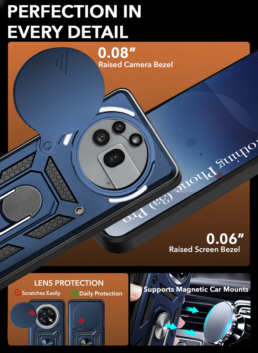 For Nothing Phone 3A Pro 5G Back Cover Case (Hybrid Dual Armor Polycarbonate)