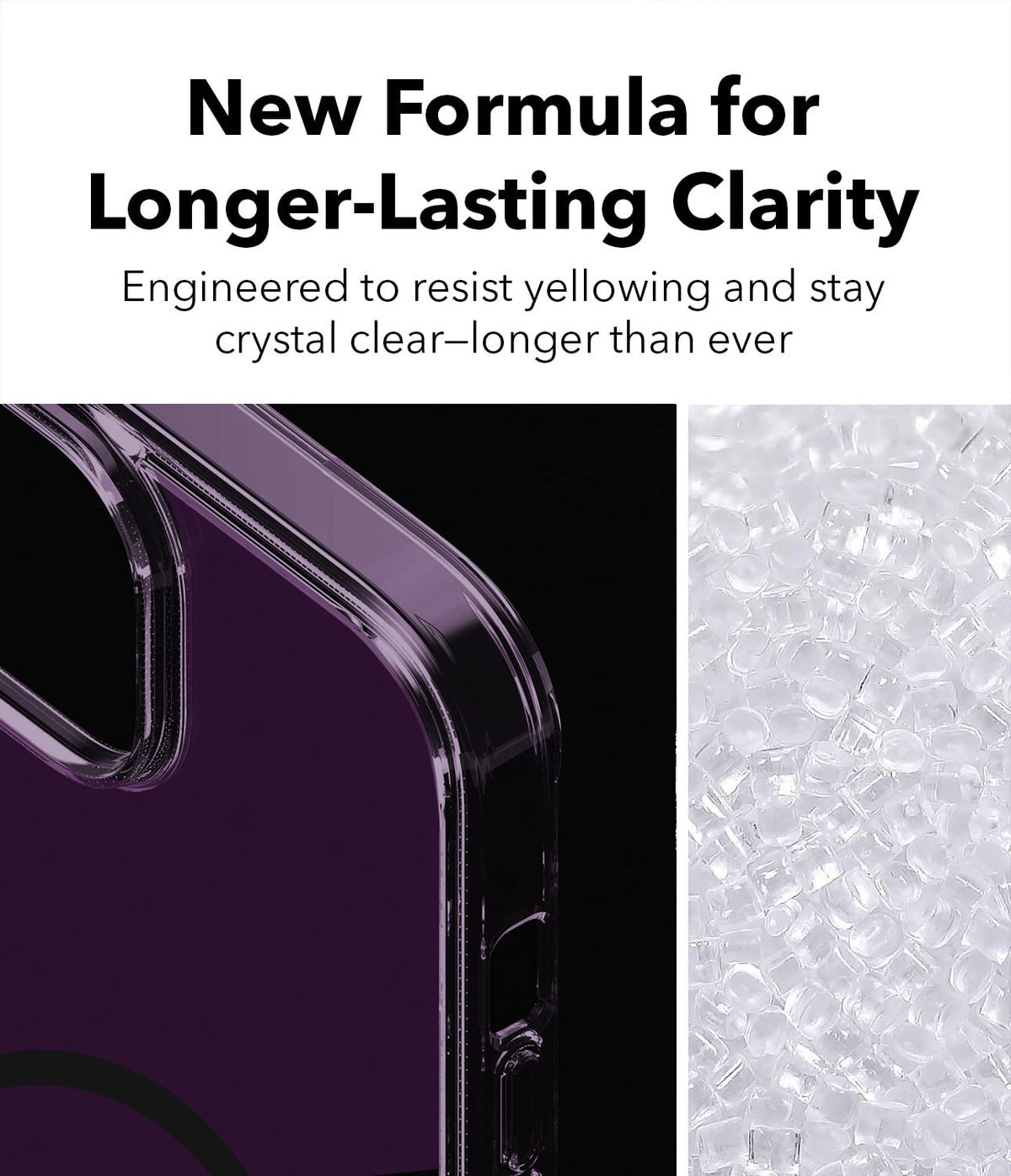 For iPhone 17 Pro | iPhone 18 Pro Back Cover Case Crystal Anti Yellow (MagSafe Wireless Charging Support |Camera Protection Bump)