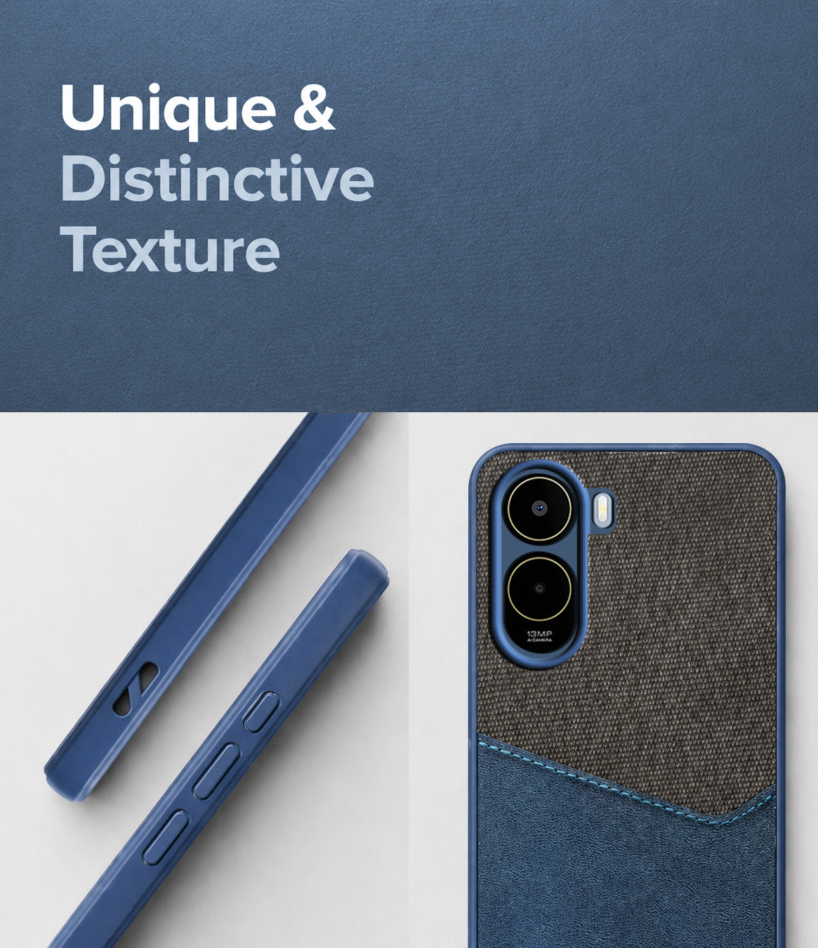For Poco C81 5G Back Cover Case (Dual Colour Stitch | Professional Minimalist Feel | Soft and Flexible)