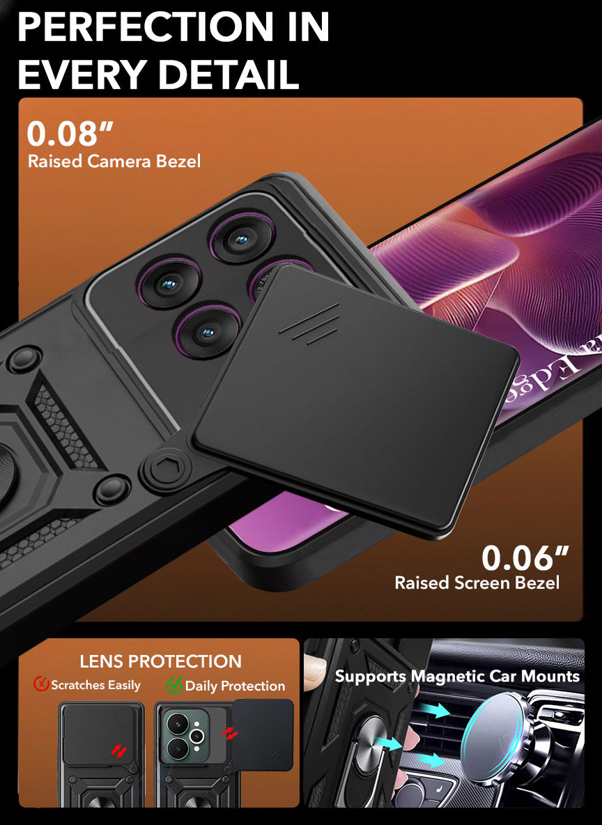 For Motorola Moto Edge 60 Pro Back Cover Case (Hybrid Dual Armor Polycarbonate)