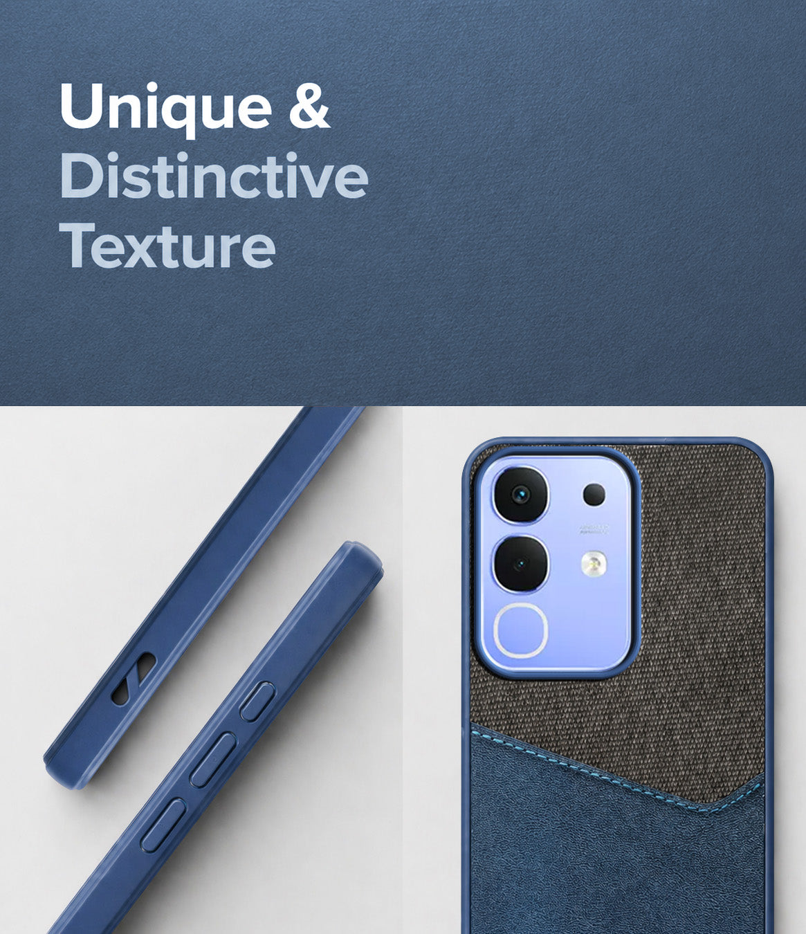 For Vivo iQOO Z10x Back Cover Case (Dual PU Leather Stitch | Professional Minimalist | Soft and Flexible)