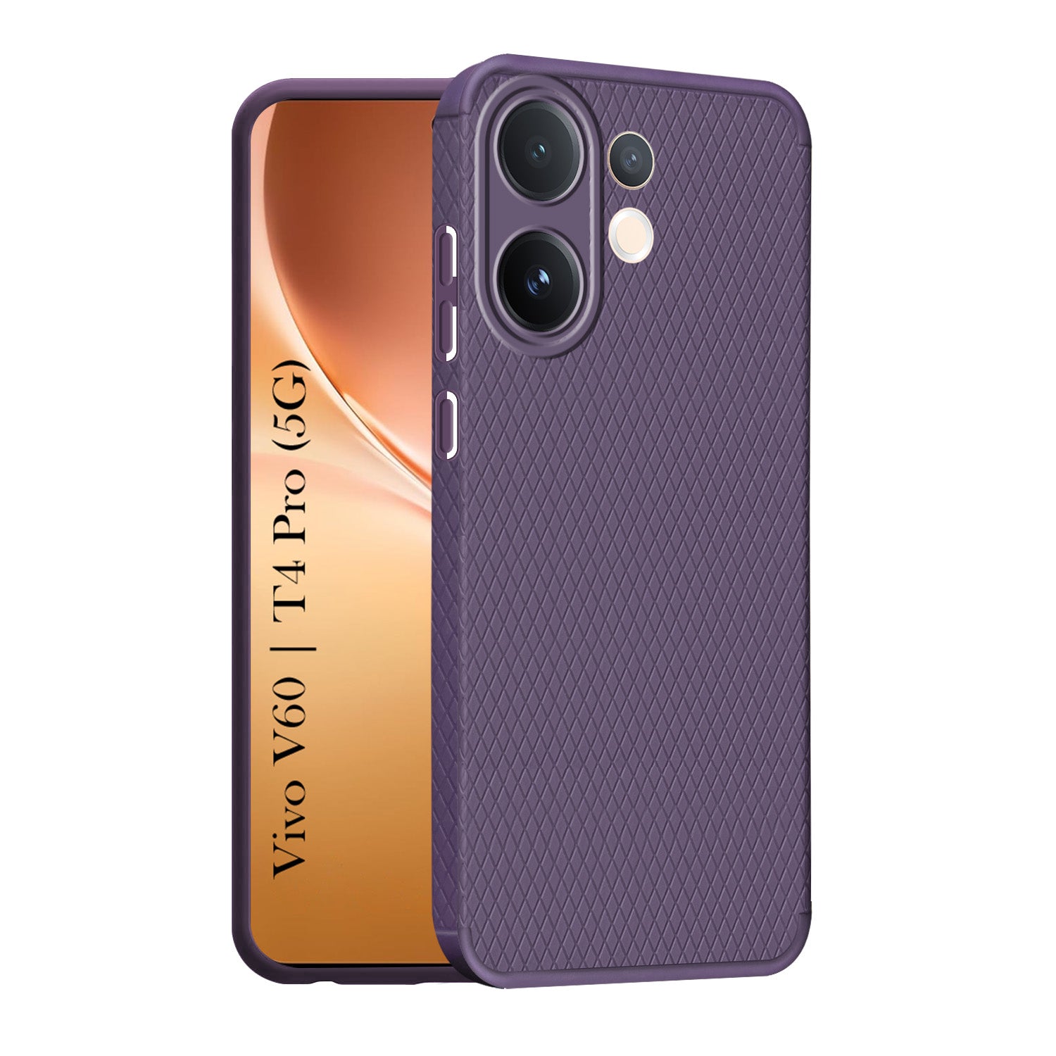 For Vivo V60 | Vivo T4 Pro Back Cover Case (Liquid Silicone | Side Grip | Camera Protection)