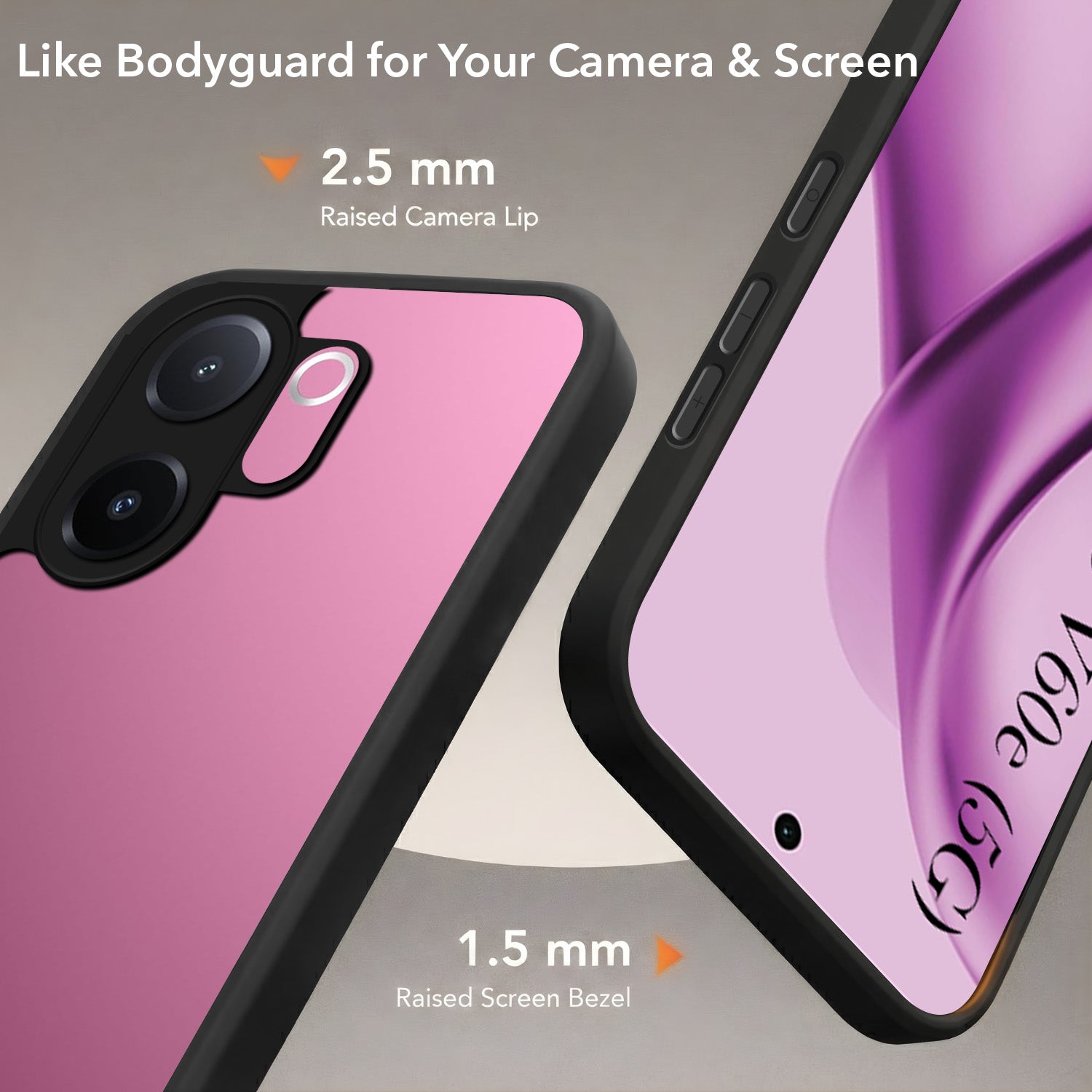 For Vivo V60e Back Cover Case (Built-in Stand | Lifetime Anti Yellow | Kickstand Shockproof | Camera Protection | MagSafe Compatible)
