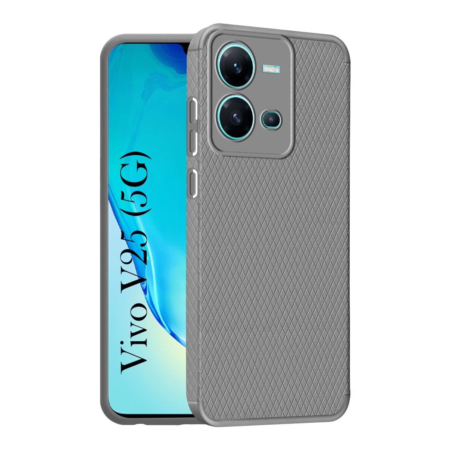 For Vivo V25 5G Back Cover Case (Liquid Silicone | Side Grip | Camera Protection)