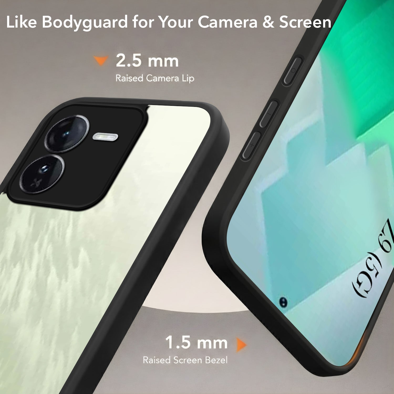 For Vivo iQOO Z9 5G Back Cover Case (Built-in Stand | Lifetime Anti Yellow | Kickstand Shockproof | Camera Protection | MagSafe Compatible)