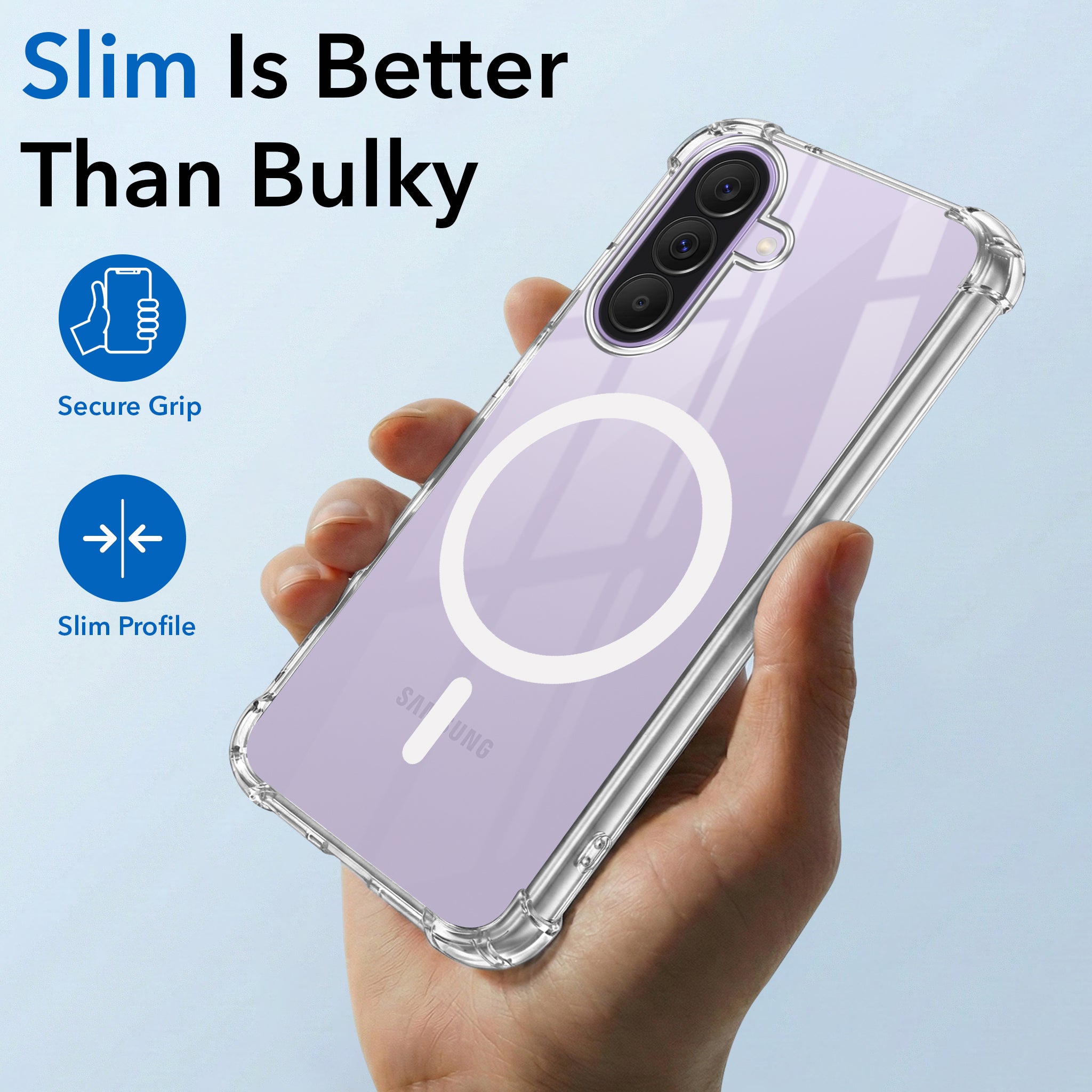For Samsung Galaxy A37 5G Back Cover Shockproof Crystal-Clear (Magsafe Wireless Support | Drop & Camera Protection | Hard Polycarbonate)