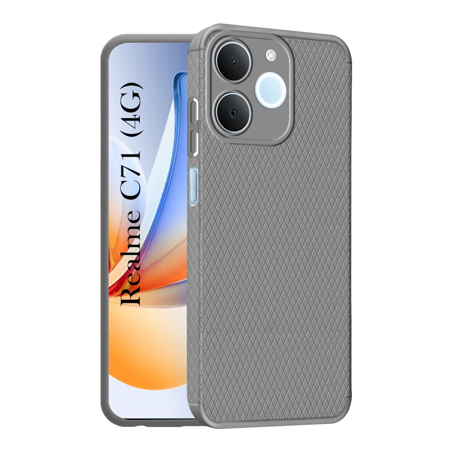 For Realme C71 Back Cover Case Liquid Silicone (Camera Protection | Side Grip Texture | Soft and Flexible)