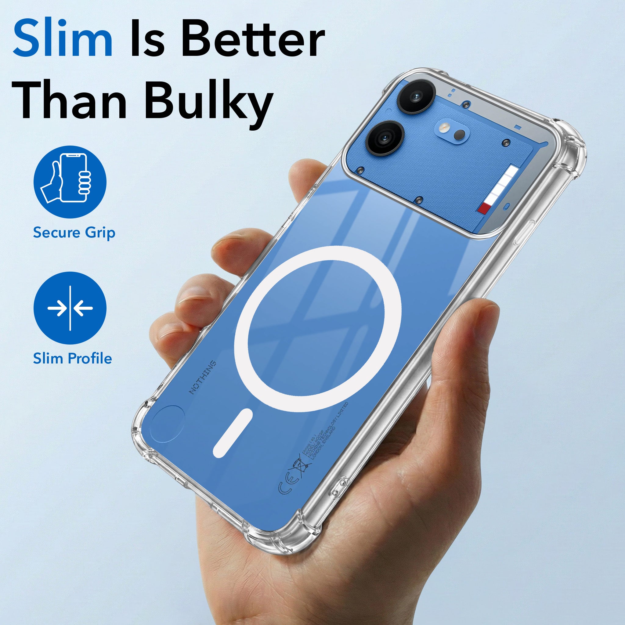 For Nothing Phone 4B 5G Back Cover Shockproof Crystal-Clear (Magsafe Wireless Support | Drop & Camera Protection | Hard Polycarbonate)