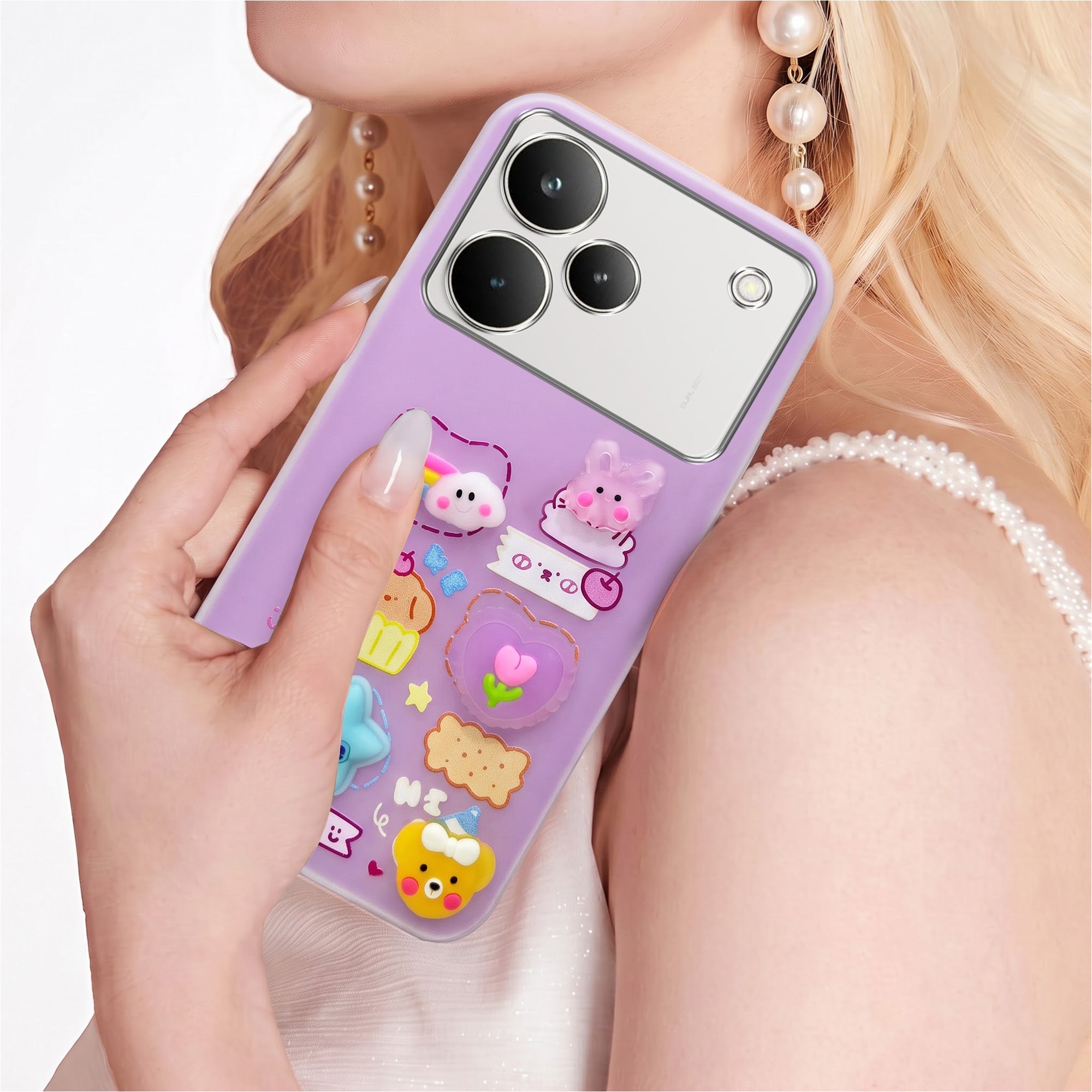 For Realme P4 Pro Back Cover Case (3D Cute Cartoons | Hard Back Side Soft | Matte Premium Finish | HD Printing)