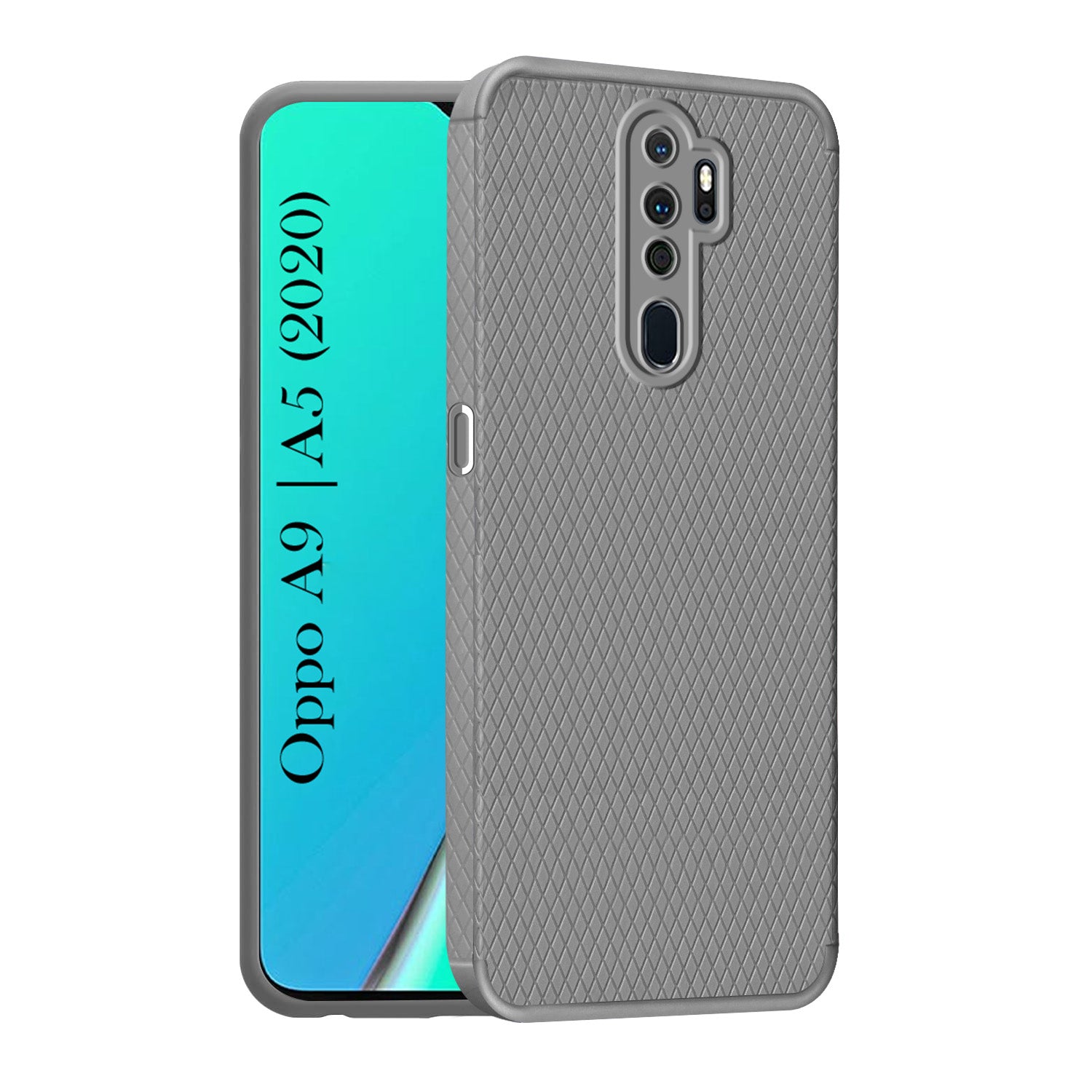 For Oppo A5 (2020) | A9 (2020) Back Cover Case Liquid Silicone (Camera Protection | Side Grip Texture | Soft and Flexible)