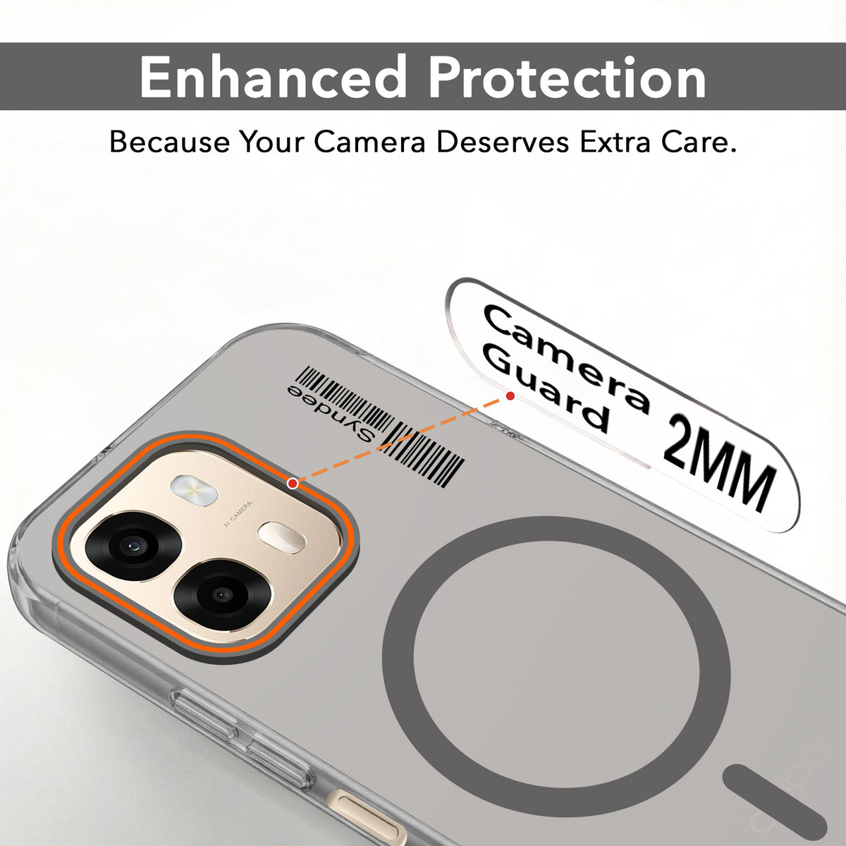 For Oppo A6 Pro Back Cover Case (Soft Touch | Camera Bump Protection | MagSafe Compatible | Matte Finish)