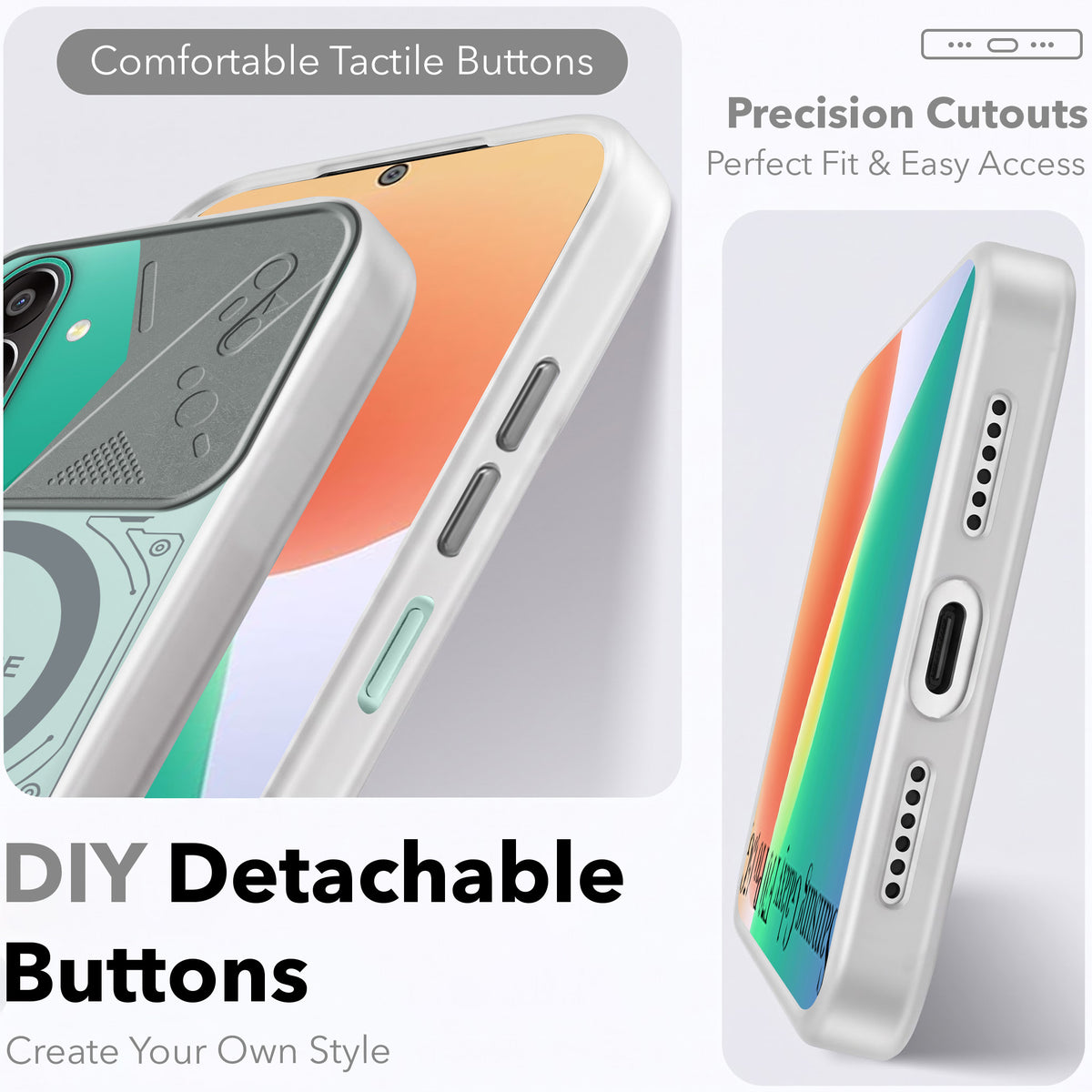 For Samsung Galaxy F70 Pro 5G Metallic Back Cover Case (Metallic Camera Protection & Buttons | Translucent Milky Shade | Hard Polycarbonate)